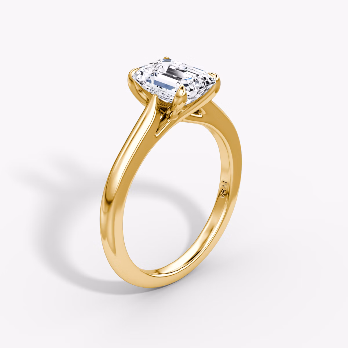 The Trellis Cathedral | Emerald | 18k | Yellow Gold | bandAccent: Plain | diamondOrientation: vertical | caratWeight: other