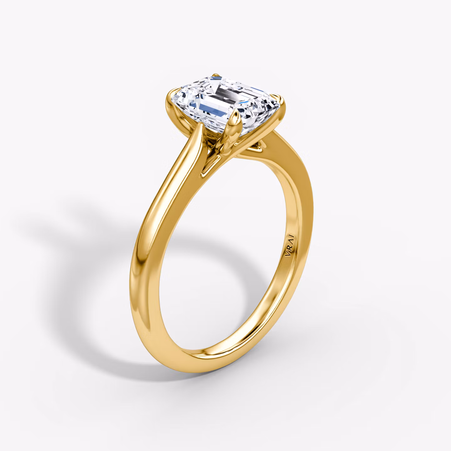 The Trellis Cathedral Emerald | Yellow Gold