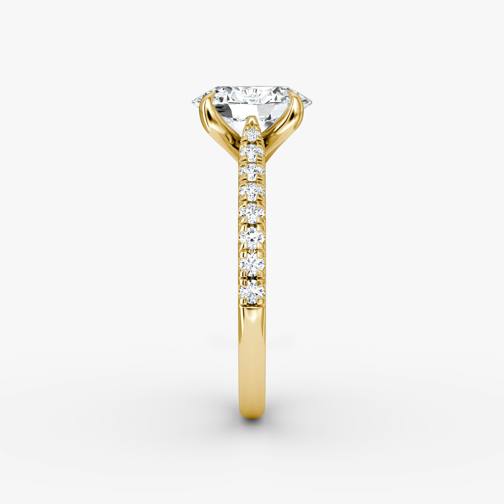 The Trellis Cathedral | Oval | 18k | Yellow Gold | bandAccent: Pavé | diamondOrientation: vertical | caratWeight: other