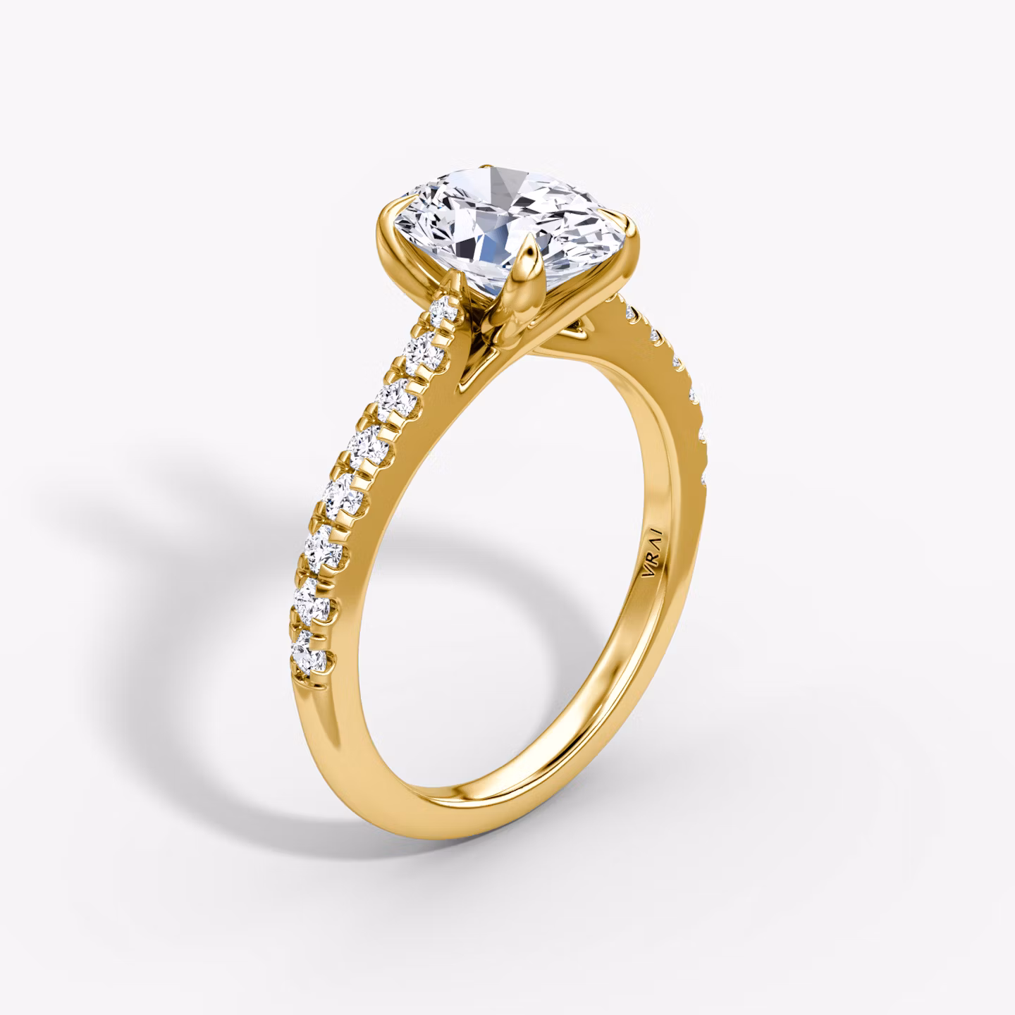 The Trellis Cathedral Oval | Yellow Gold