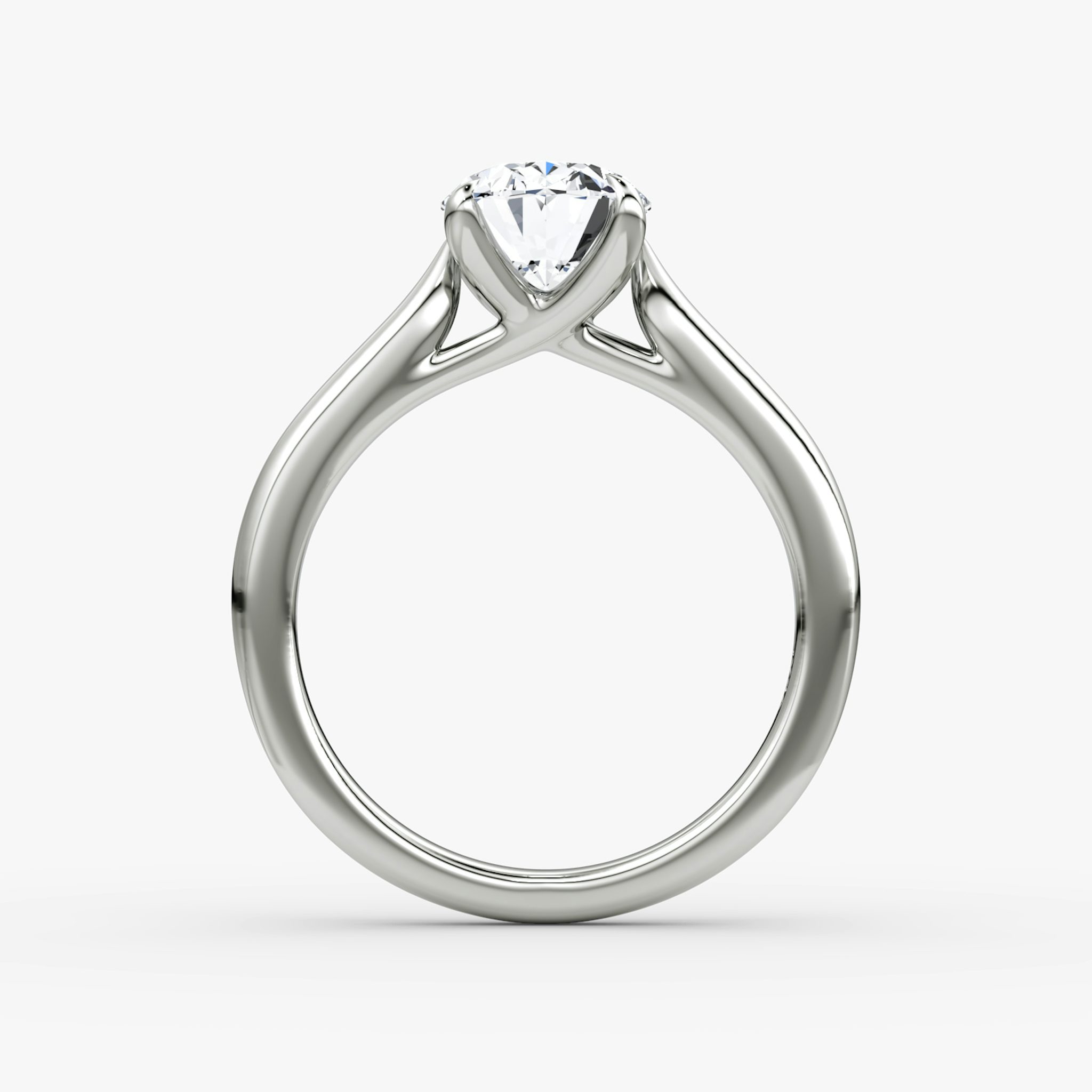 The Trellis Cathedral | Oval | 18k | White Gold | bandAccent: Plain | diamondOrientation: vertical | caratWeight: other