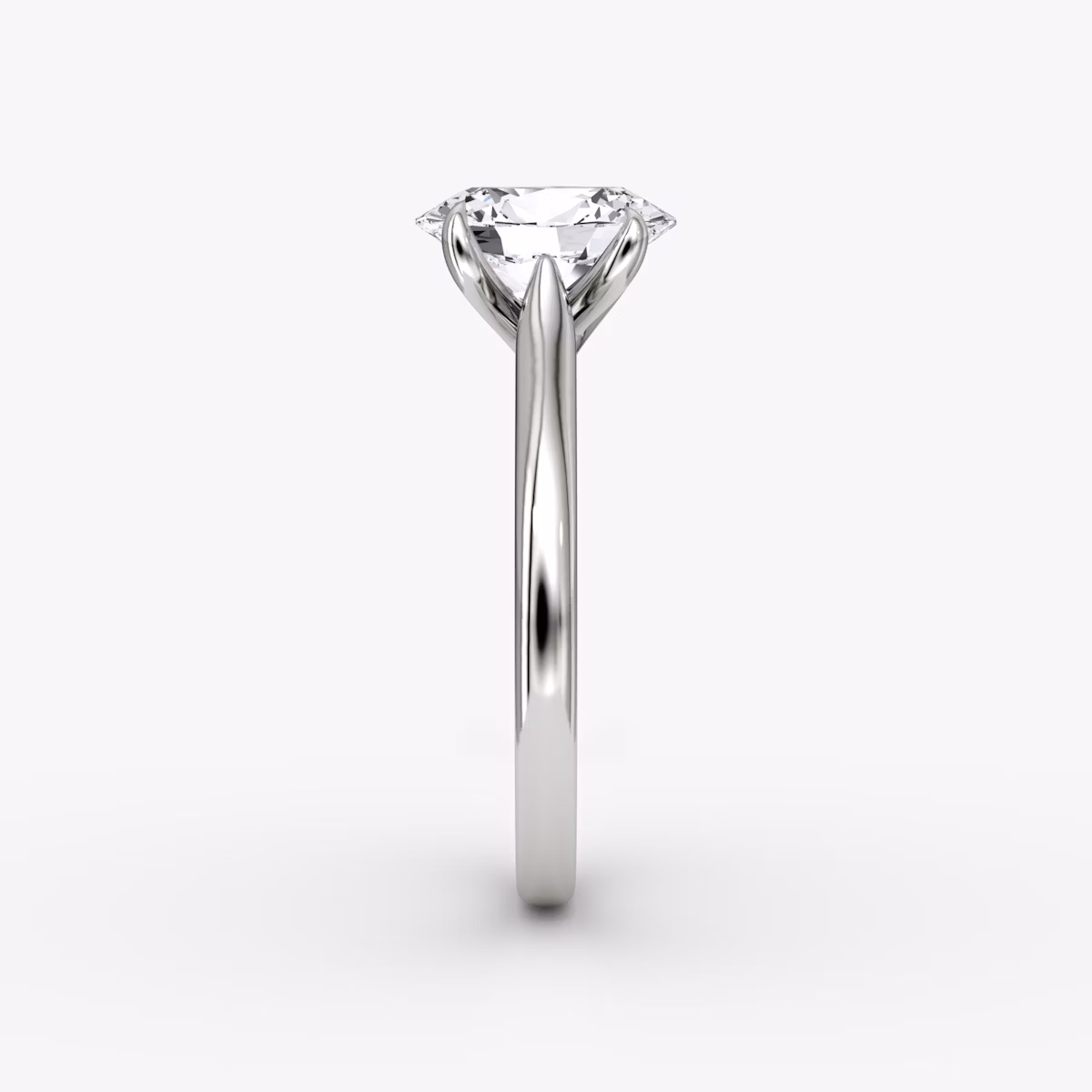 The Trellis Cathedral | Oval | 18k | White Gold | bandAccent: Plain | diamondOrientation: vertical | caratWeight: other
