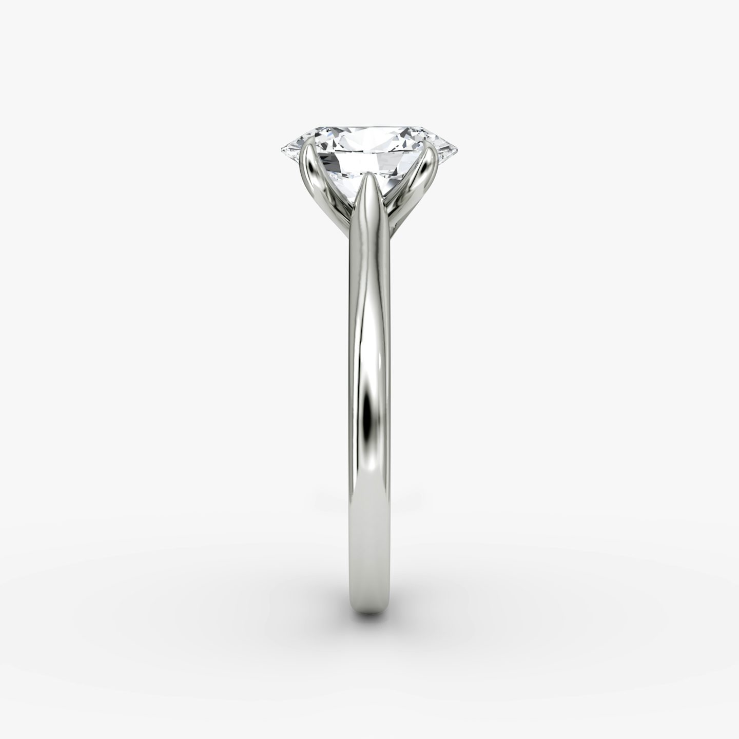 The Trellis Cathedral | Oval | 18k | White Gold | bandAccent: Plain | diamondOrientation: vertical | caratWeight: other
