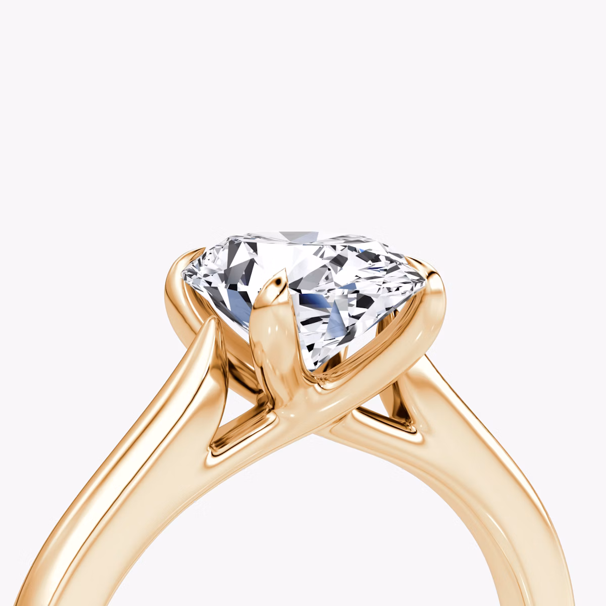 The Trellis Cathedral | Oval | 14k | Rose Gold | bandAccent: Plain | diamondOrientation: vertical | caratWeight: other
