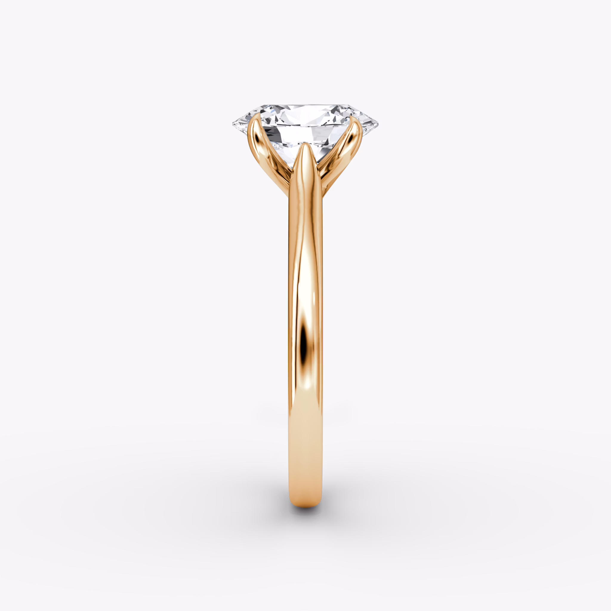 The Trellis Cathedral | Oval | 14k | Rose Gold | bandAccent: Plain | diamondOrientation: vertical | caratWeight: other