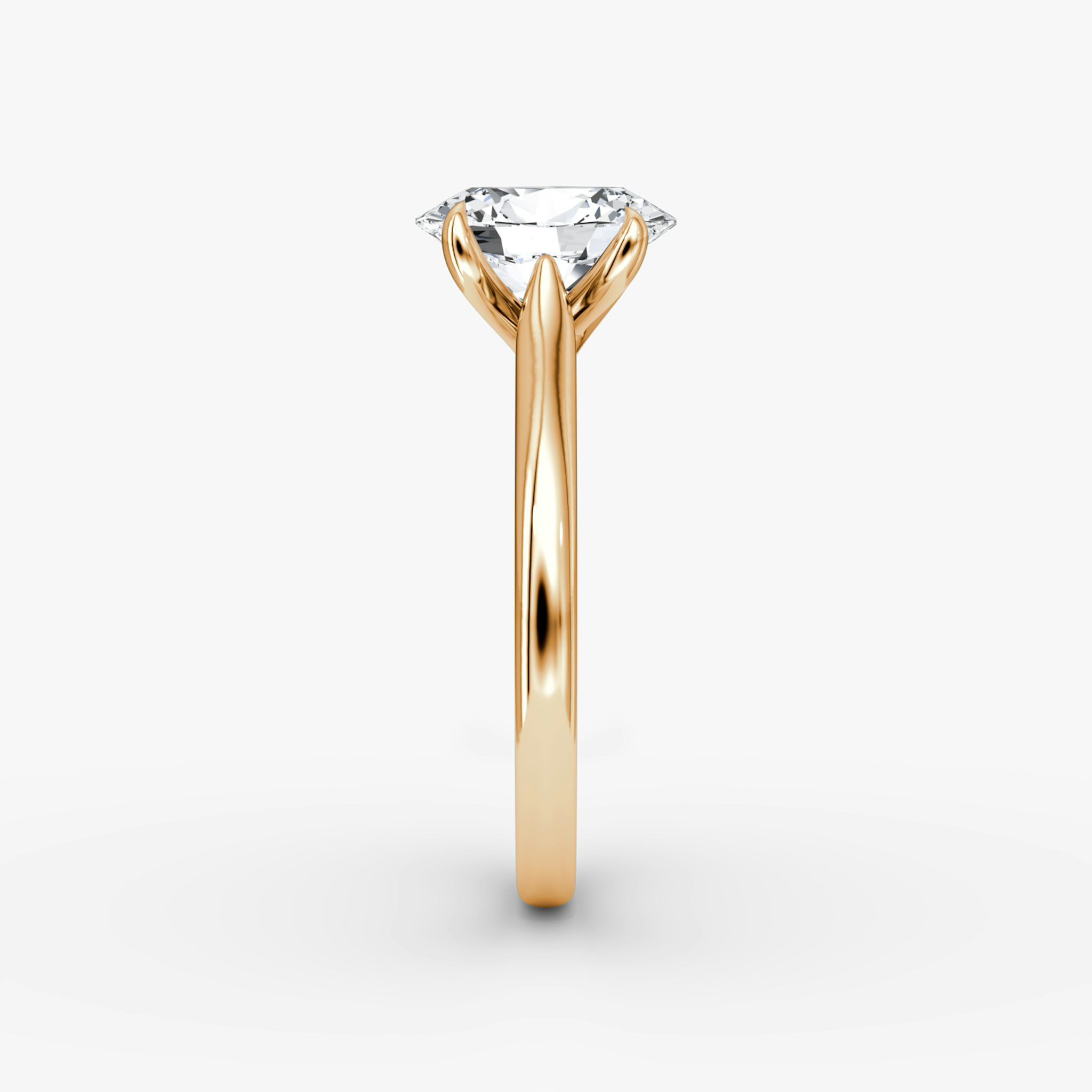 The Trellis Cathedral | Oval | 14k | Rose Gold | bandAccent: Plain | diamondOrientation: vertical | caratWeight: other