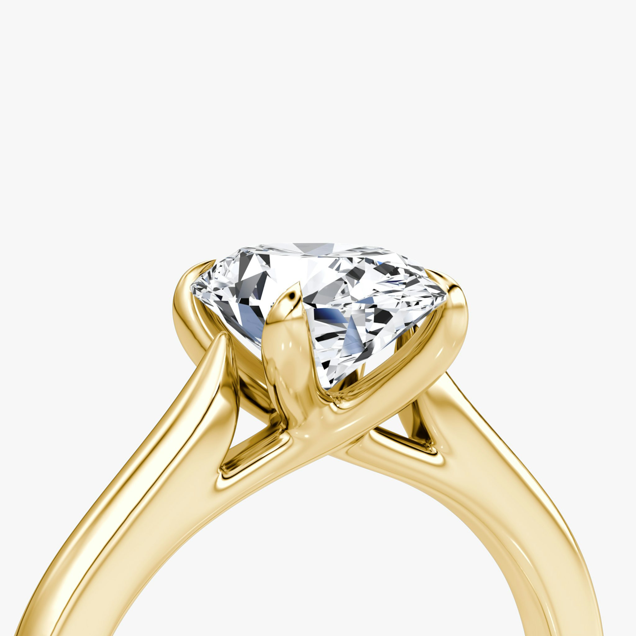 The Trellis Cathedral | Oval | 18k | Yellow Gold | bandAccent: Plain | diamondOrientation: vertical | caratWeight: other