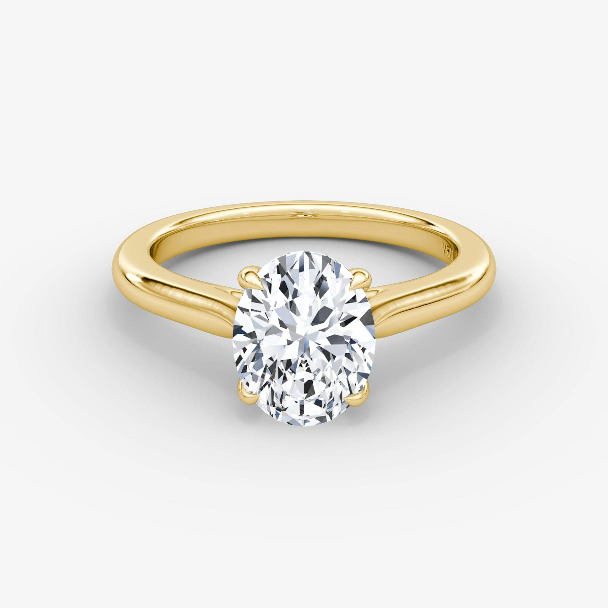 The Trellis Cathedral | Oval | 18k | Yellow Gold | bandAccent: Plain | diamondOrientation: vertical | caratWeight: other