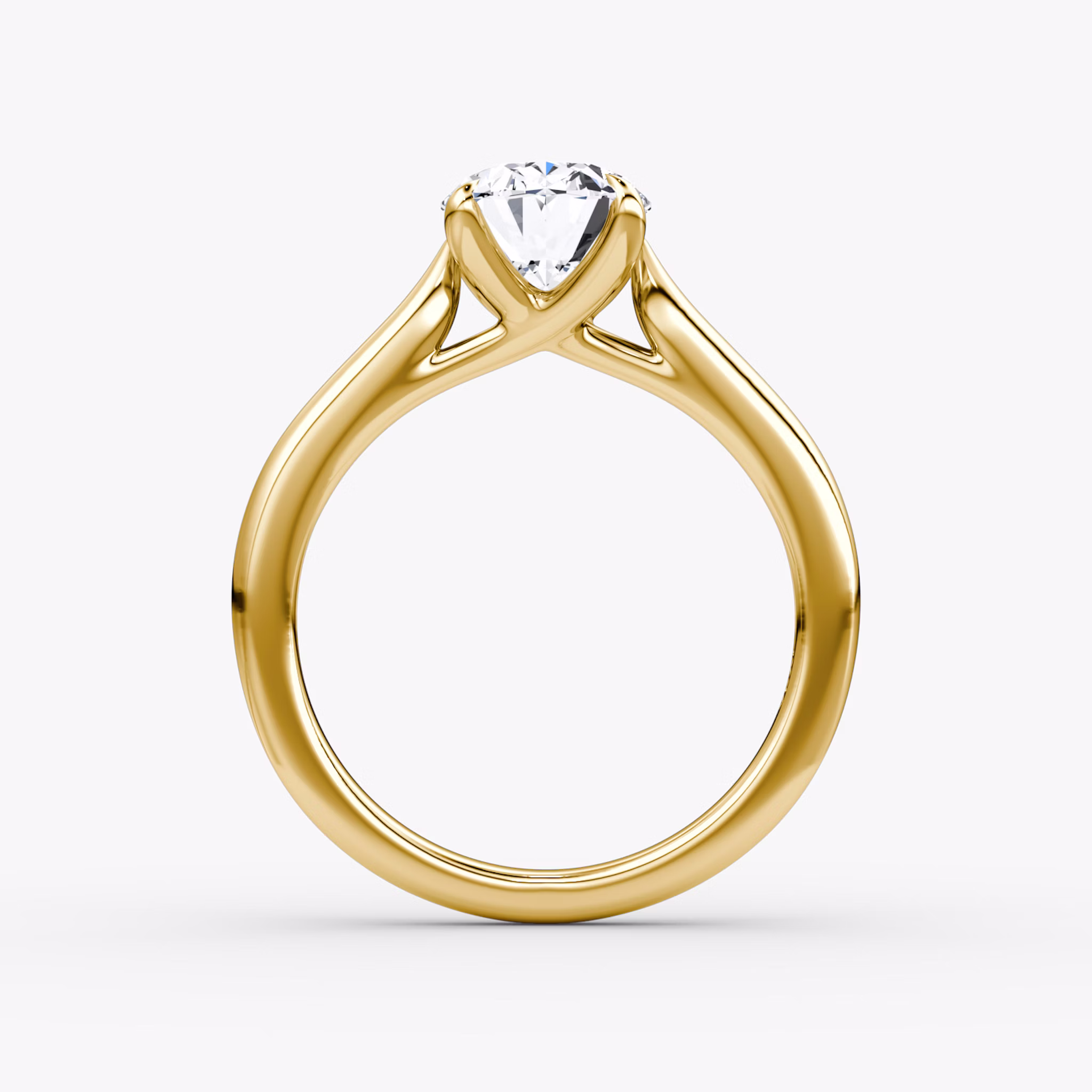 The Trellis Cathedral | Oval | 18k | Yellow Gold | bandAccent: Plain | diamondOrientation: vertical | caratWeight: other