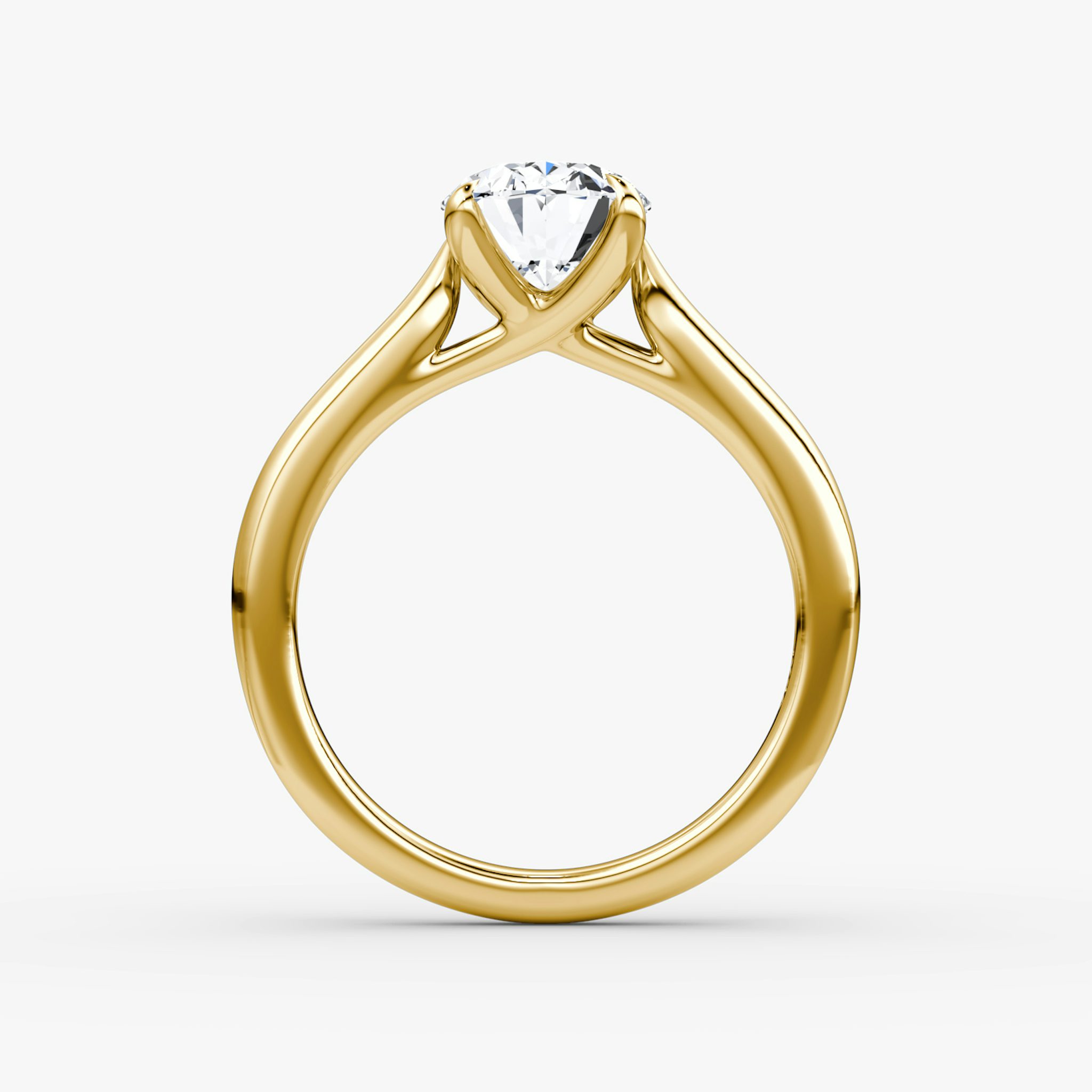 The Trellis Cathedral | Oval | 18k | Yellow Gold | bandAccent: Plain | diamondOrientation: vertical | caratWeight: other