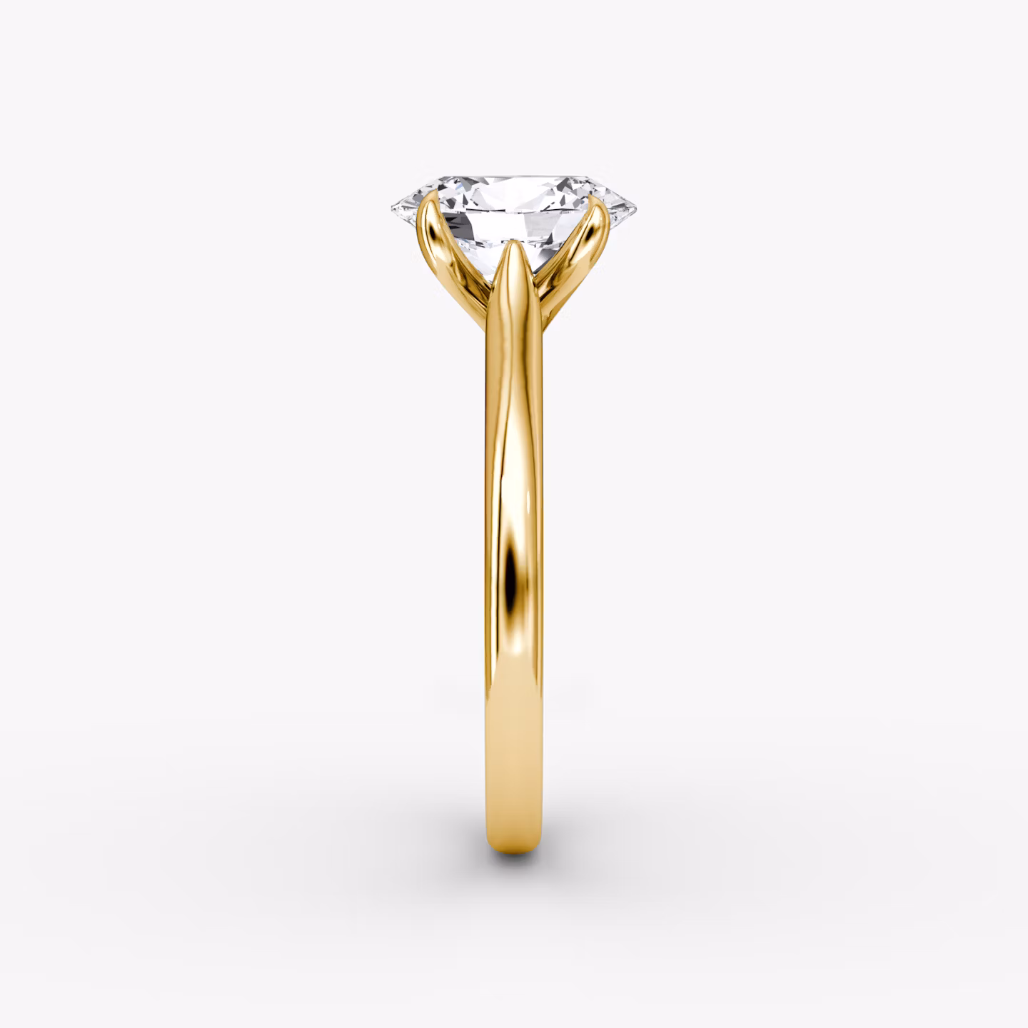 The Trellis Cathedral | Oval | 18k | Yellow Gold | bandAccent: Plain | diamondOrientation: vertical | caratWeight: other