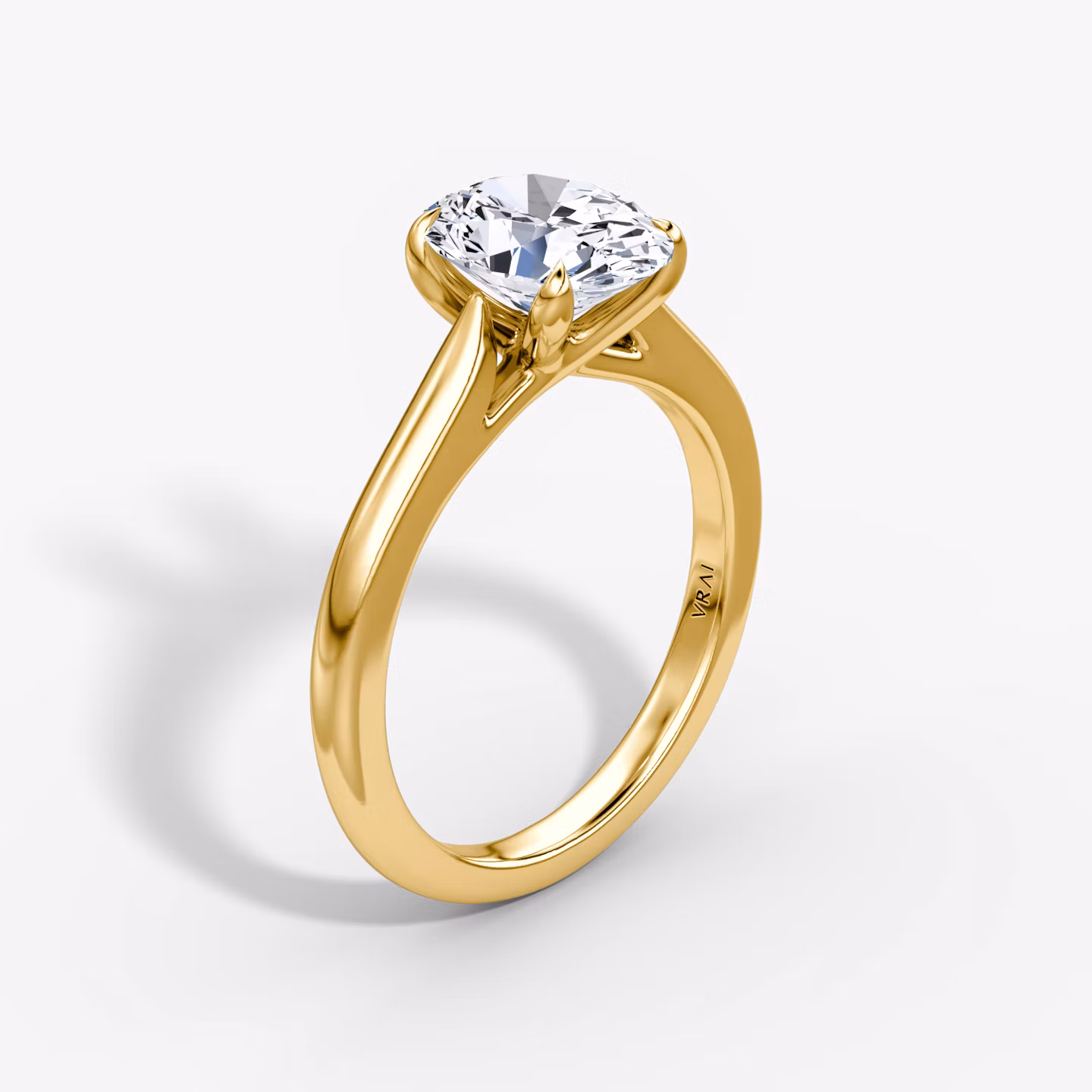 The Trellis Cathedral Oval | Yellow Gold