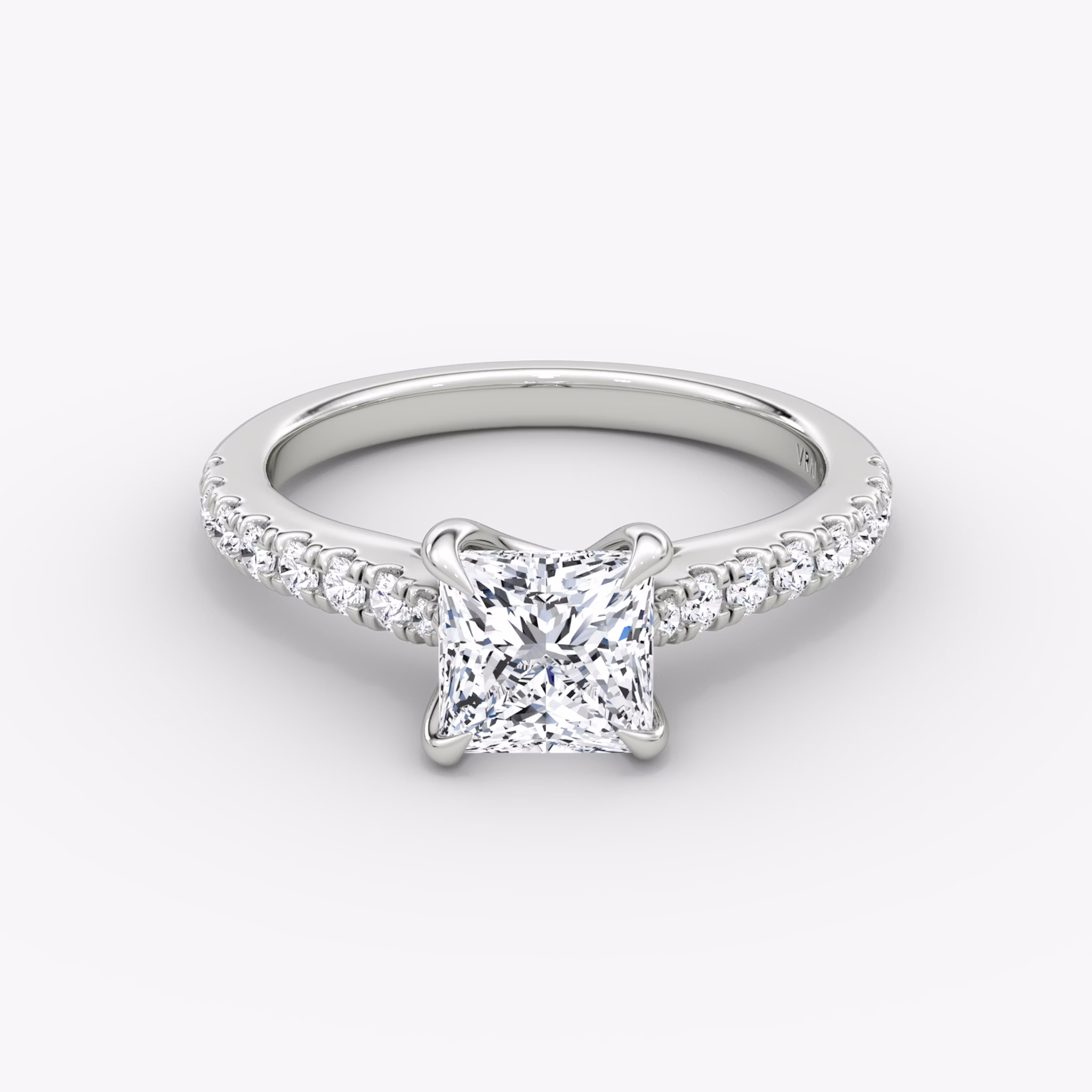 The Trellis Cathedral | Princess | Platinum | bandAccent: Pavé | diamondOrientation: vertical | caratWeight: other