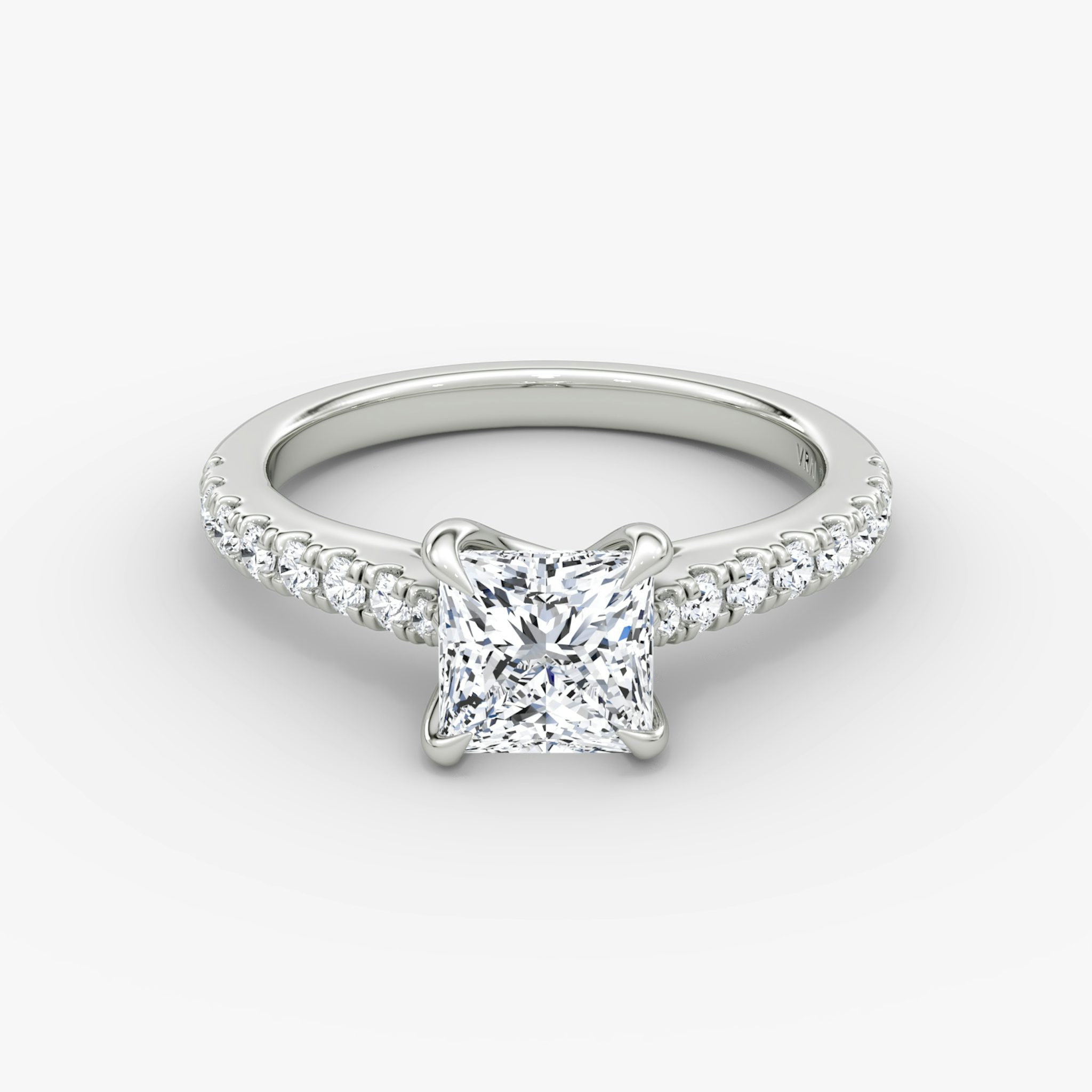 The Trellis Cathedral | Princess | Platinum | bandAccent: Pavé | diamondOrientation: vertical | caratWeight: other