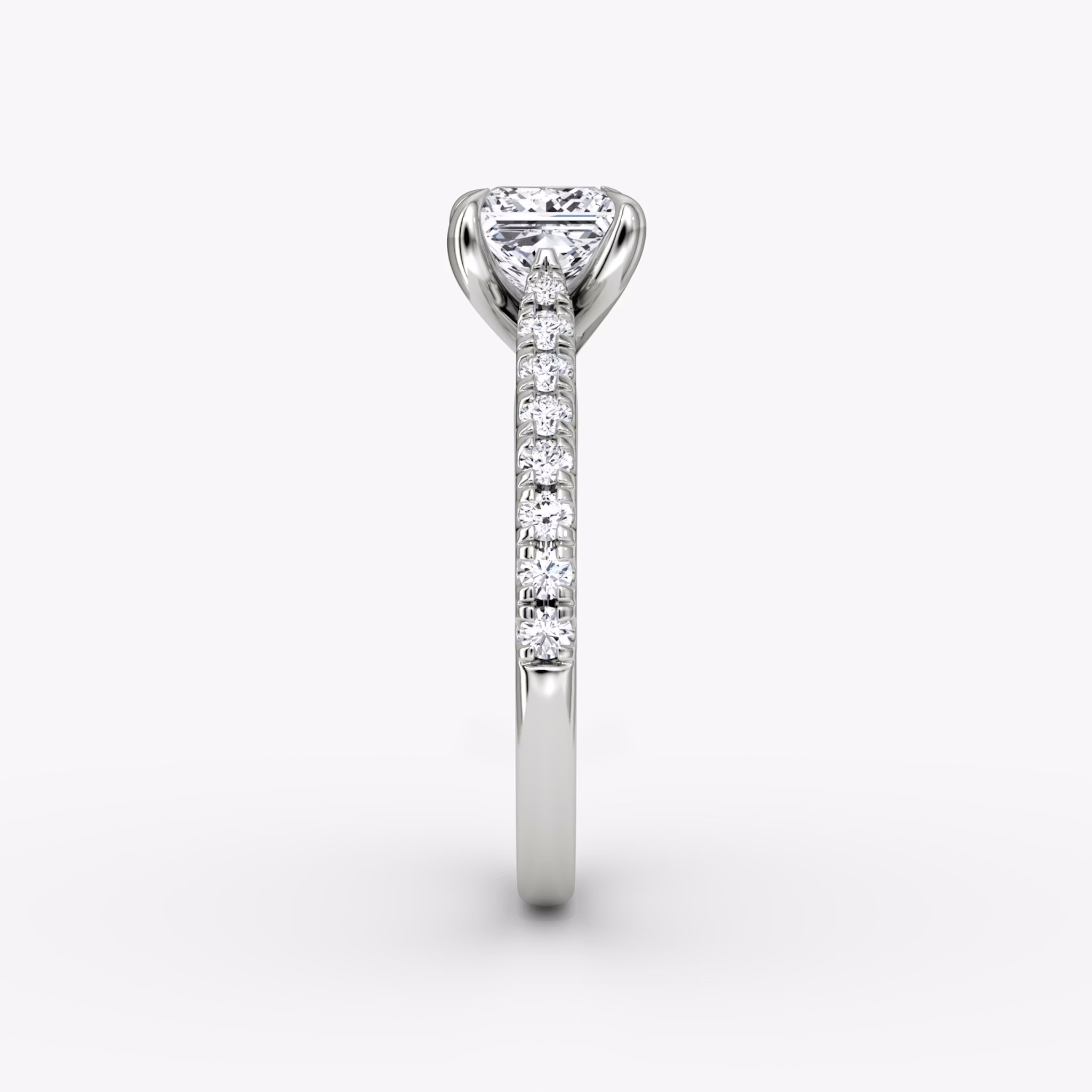 The Trellis Cathedral | Princess | Platinum | bandAccent: Pavé | diamondOrientation: vertical | caratWeight: other