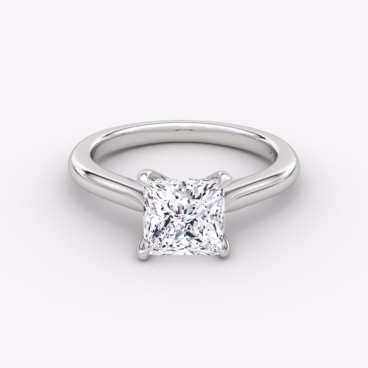 The Trellis Cathedral | Princess | 18k | White Gold | bandAccent: Plain | diamondOrientation: vertical | caratWeight: other