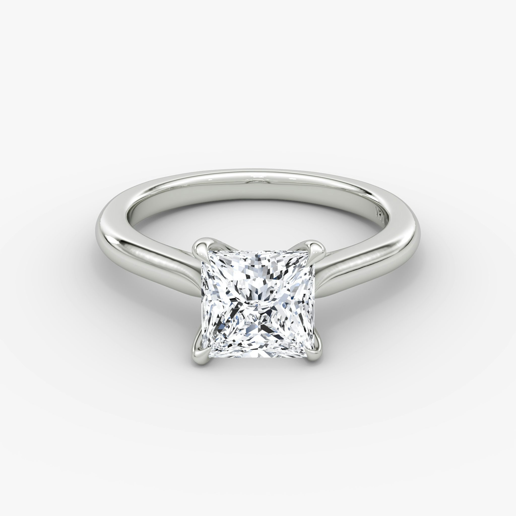 The Trellis Cathedral | Princess | 18k | White Gold | bandAccent: Plain | diamondOrientation: vertical | caratWeight: other