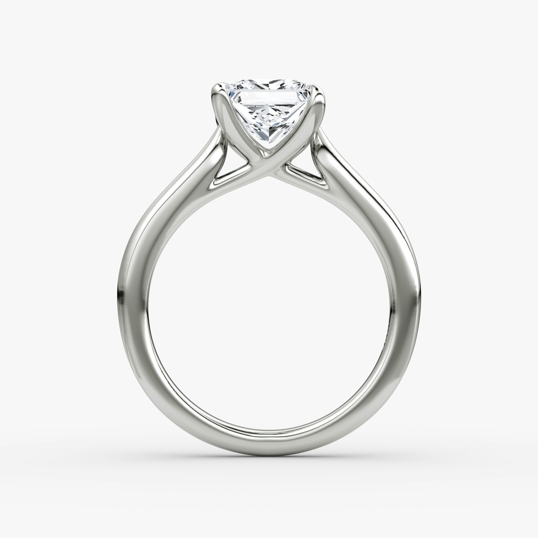 The Trellis Cathedral | Princess | 18k | White Gold | bandAccent: Plain | diamondOrientation: vertical | caratWeight: other