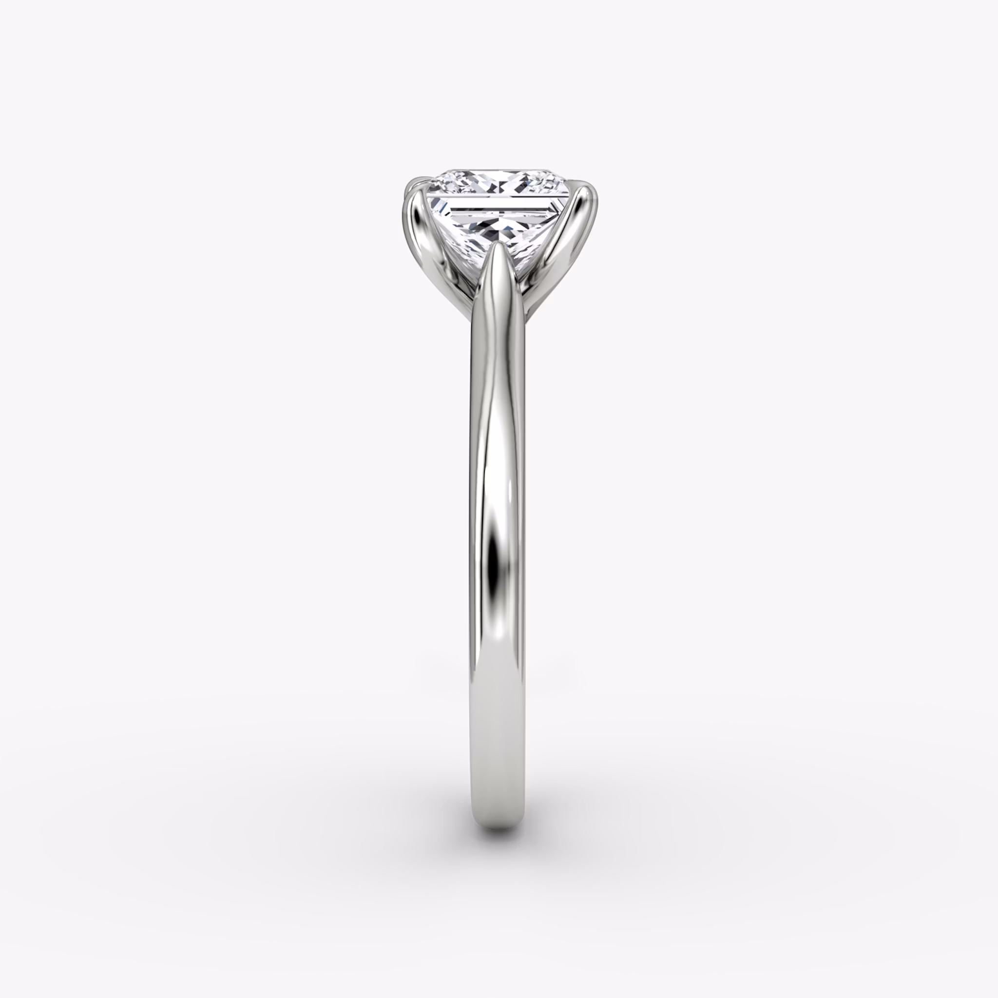 The Trellis Cathedral | Princess | 18k | White Gold | bandAccent: Plain | diamondOrientation: vertical | caratWeight: other