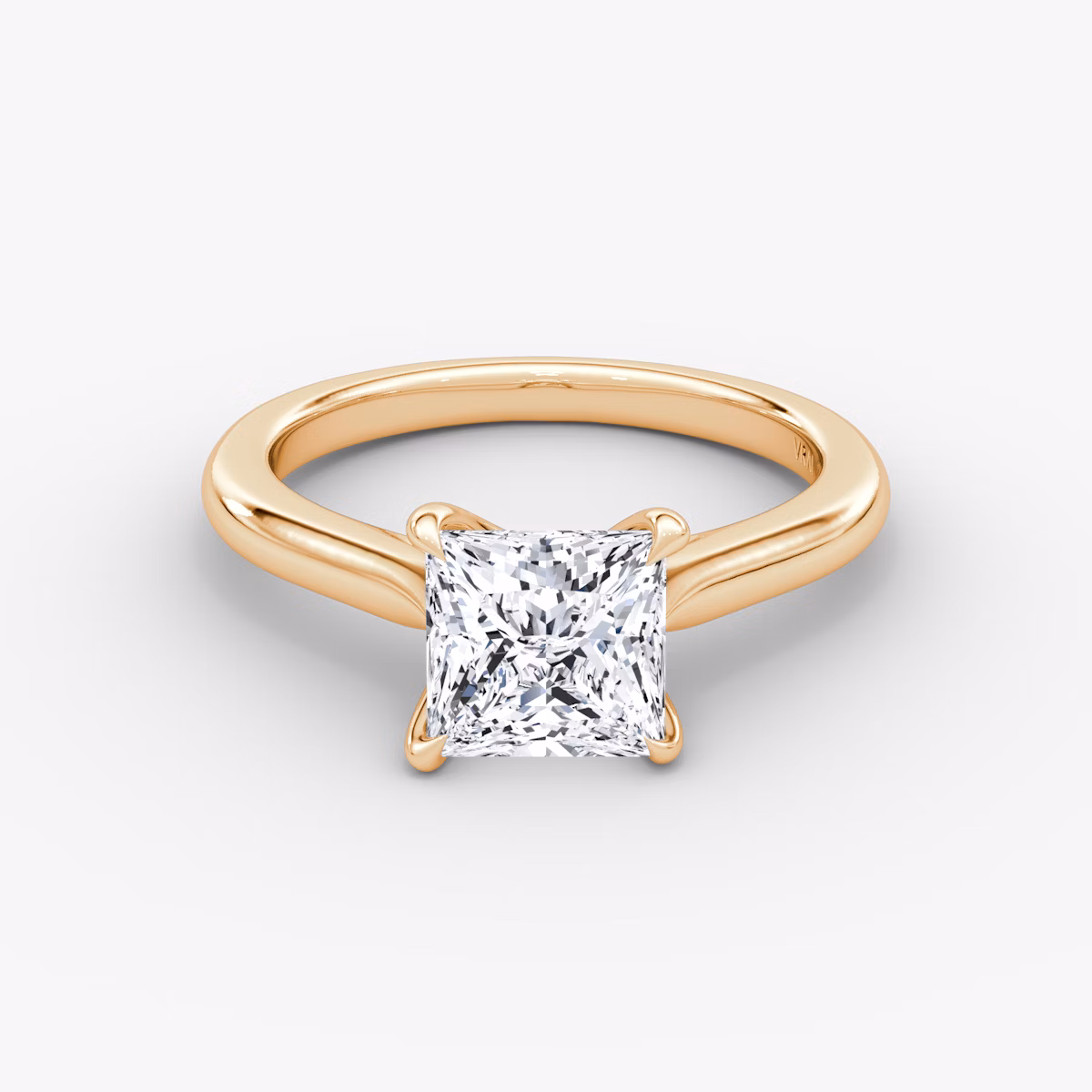 The Trellis Cathedral | Princess | 14k | Rose Gold | bandAccent: Plain | diamondOrientation: vertical | caratWeight: other
