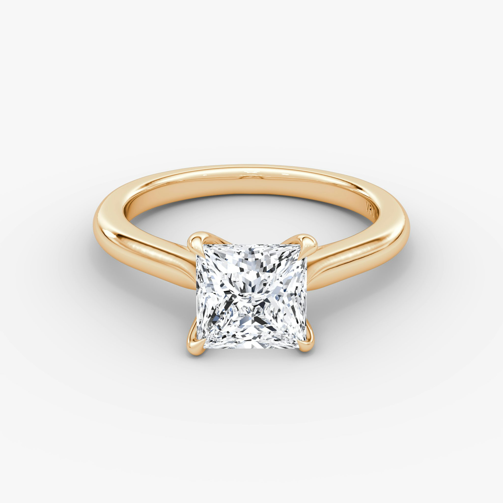 Anillo de compromiso Trellis Cathedral | Princesa | 14k | Oro rosa | bandAccent: Simple | diamondOrientation: vertical | caratWeight: other