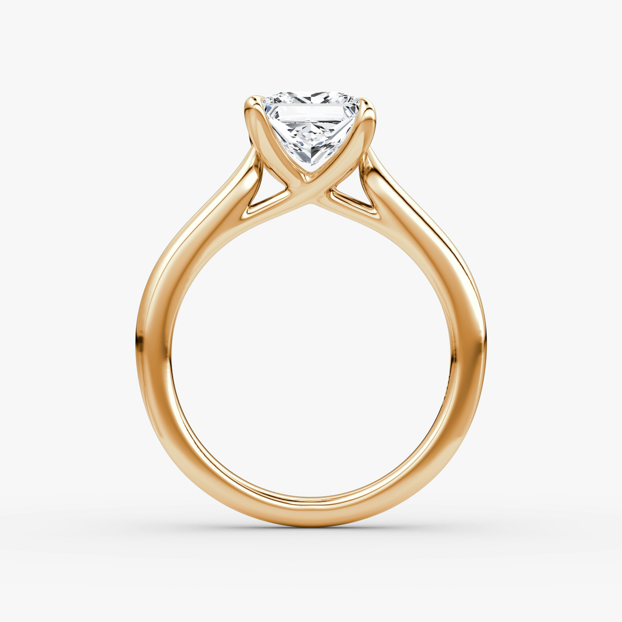Anillo de compromiso Trellis Cathedral | Princesa | 14k | Oro rosa | bandAccent: Simple | diamondOrientation: vertical | caratWeight: other