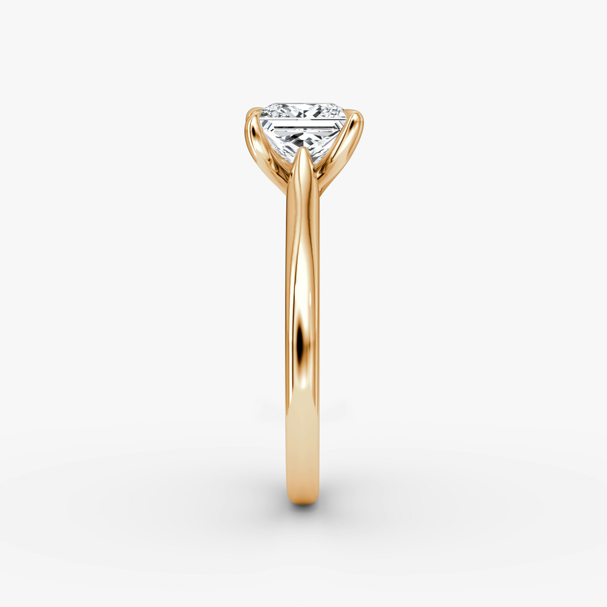 Anillo de compromiso Trellis Cathedral | Princesa | 14k | Oro rosa | bandAccent: Simple | diamondOrientation: vertical | caratWeight: other