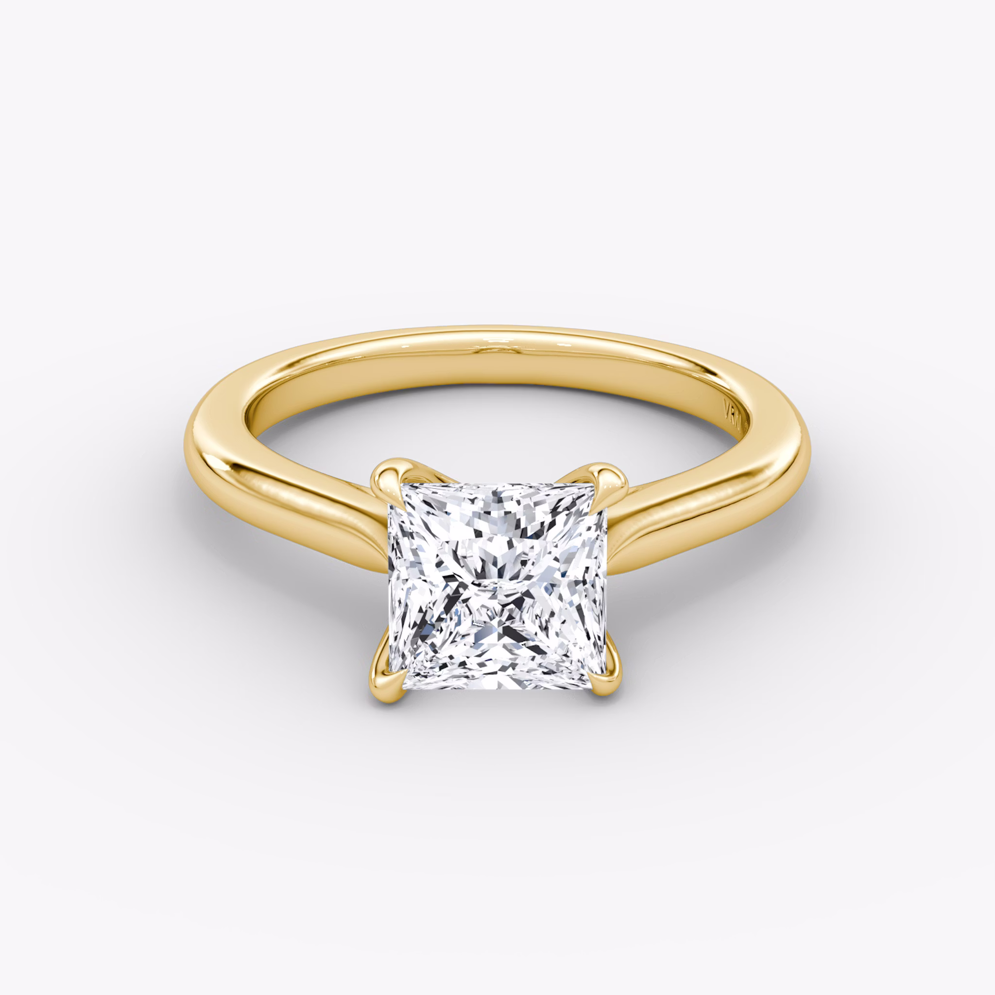 The Trellis Cathedral | Princess | 18k | Yellow Gold | bandAccent: Plain | diamondOrientation: vertical | caratWeight: other