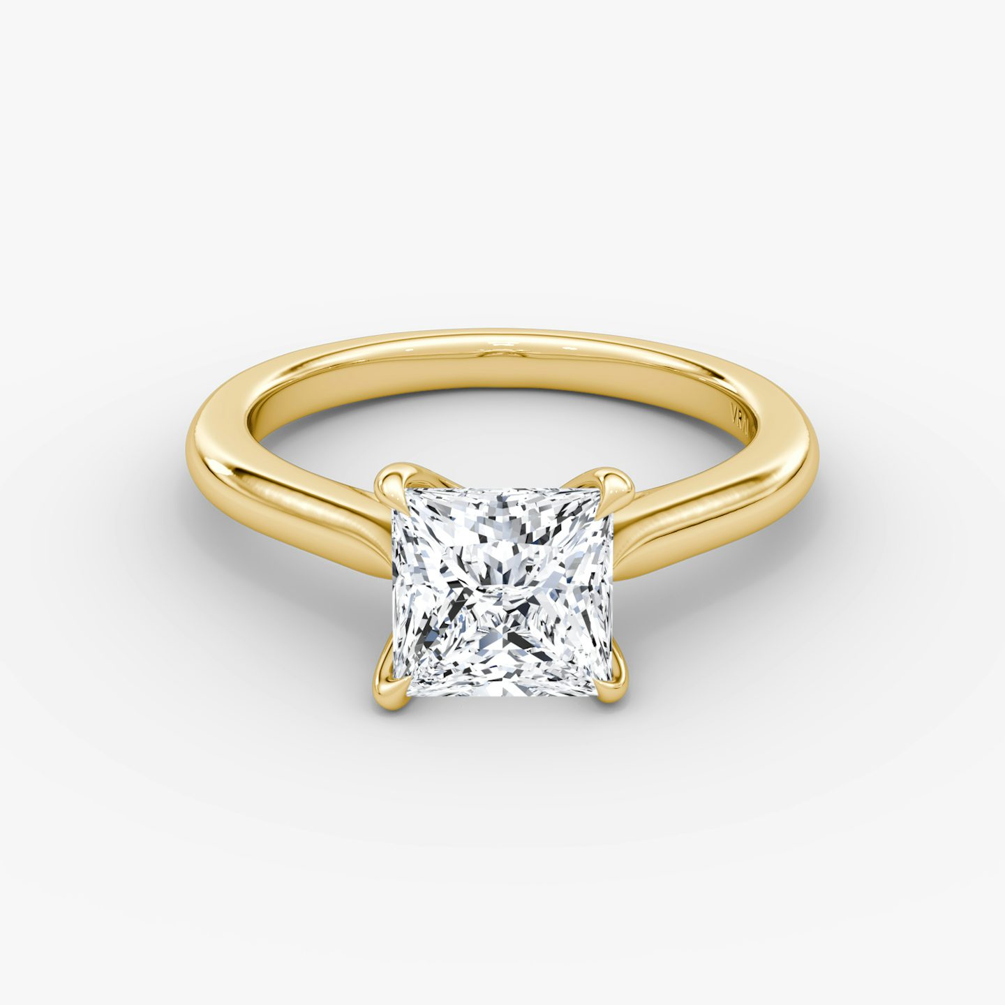 The Trellis Cathedral | Princess | 18k | Yellow Gold | bandAccent: Plain | diamondOrientation: vertical | caratWeight: other