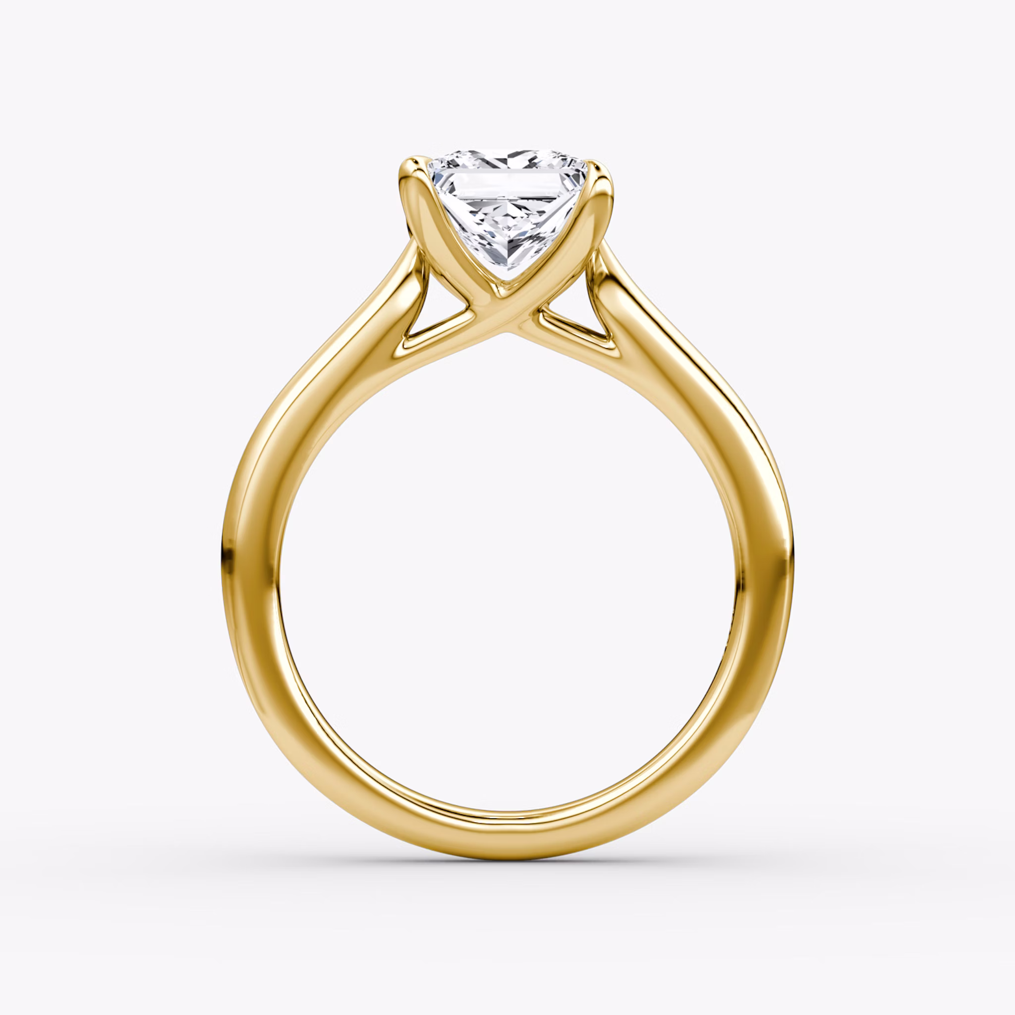 The Trellis Cathedral | Princess | 18k | Yellow Gold | bandAccent: Plain | diamondOrientation: vertical | caratWeight: other
