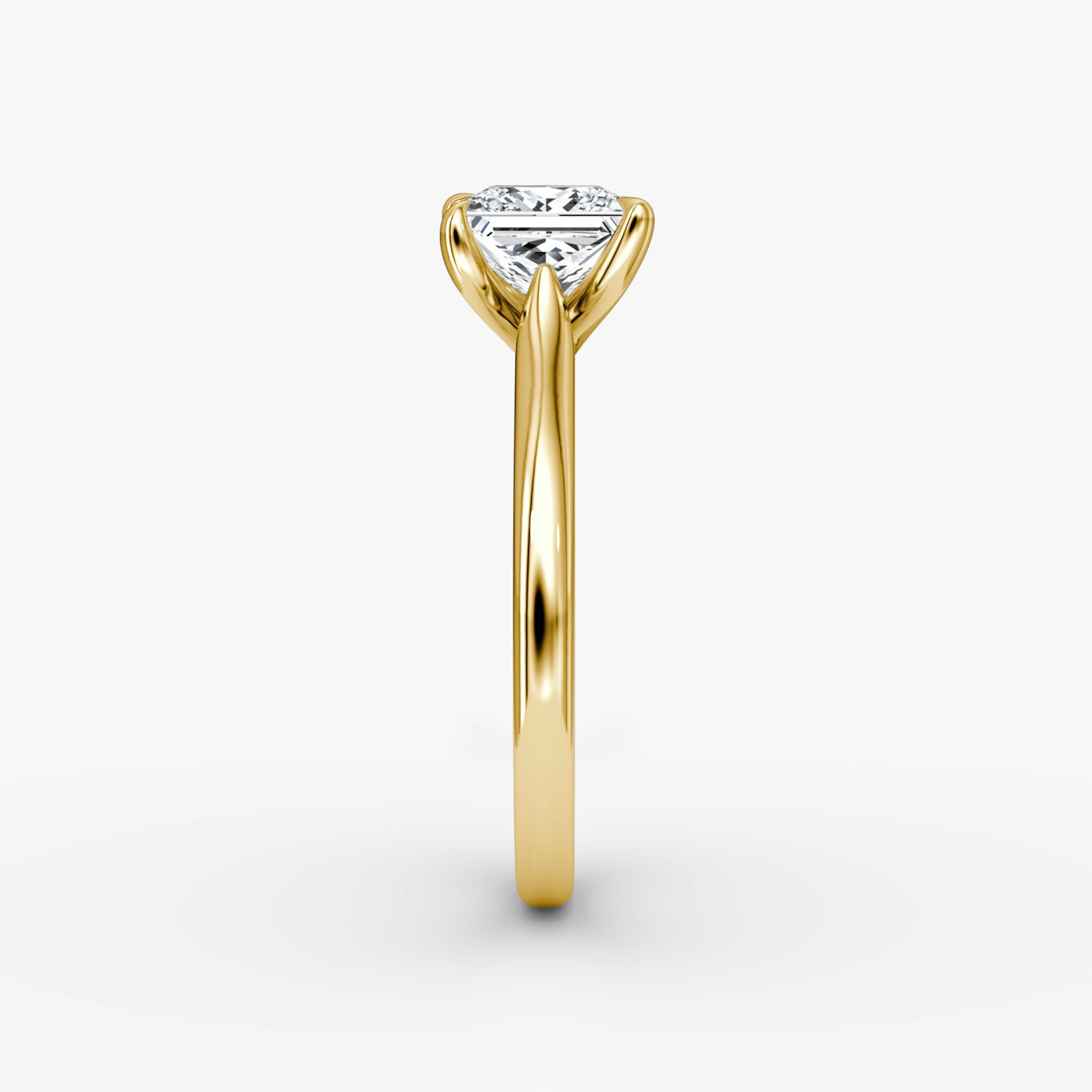 The Trellis Cathedral | Princess | 18k | Yellow Gold | bandAccent: Plain | diamondOrientation: vertical | caratWeight: other