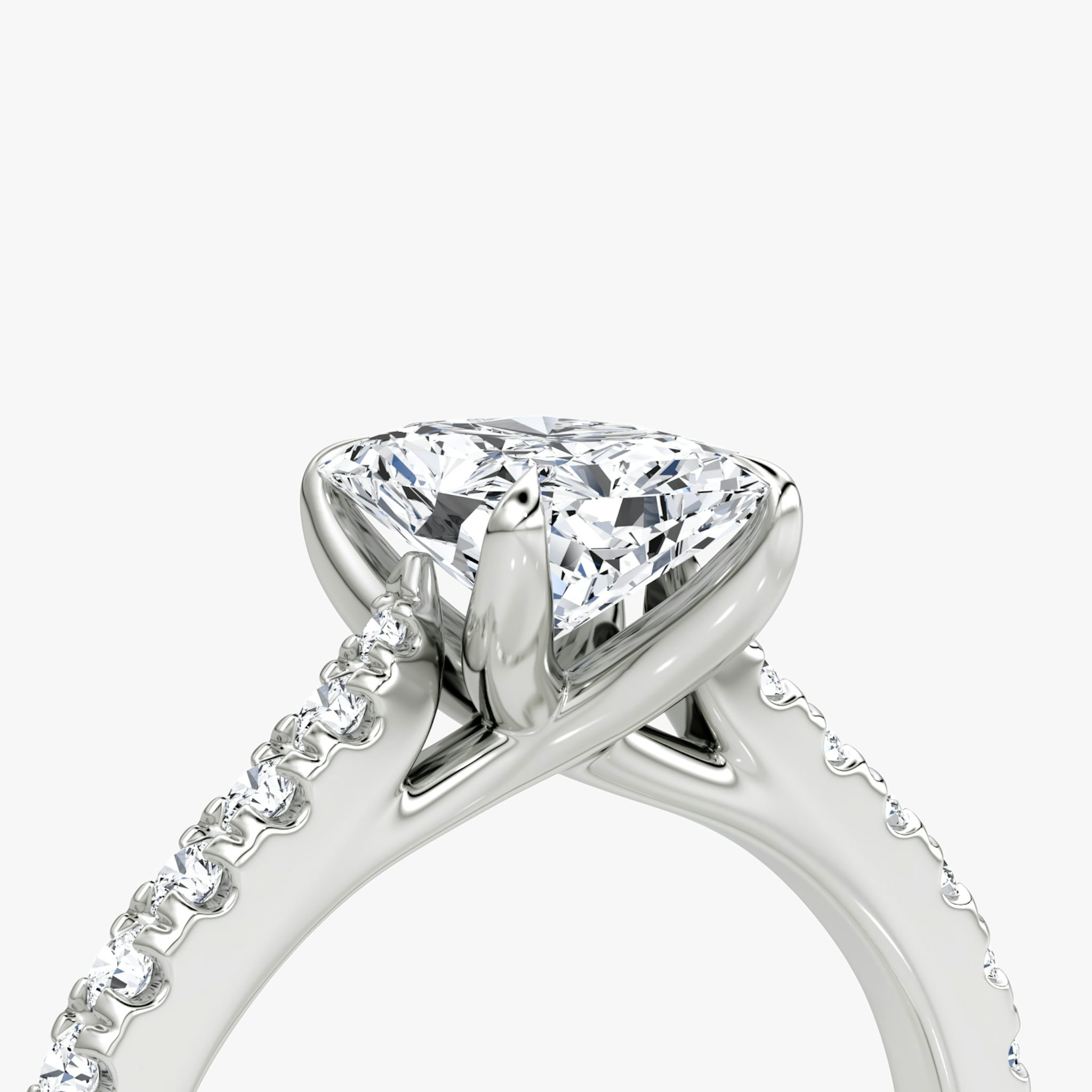 The Trellis Cathedral | Radiant | Platinum | bandAccent: Pavé | diamondOrientation: vertical | caratWeight: other