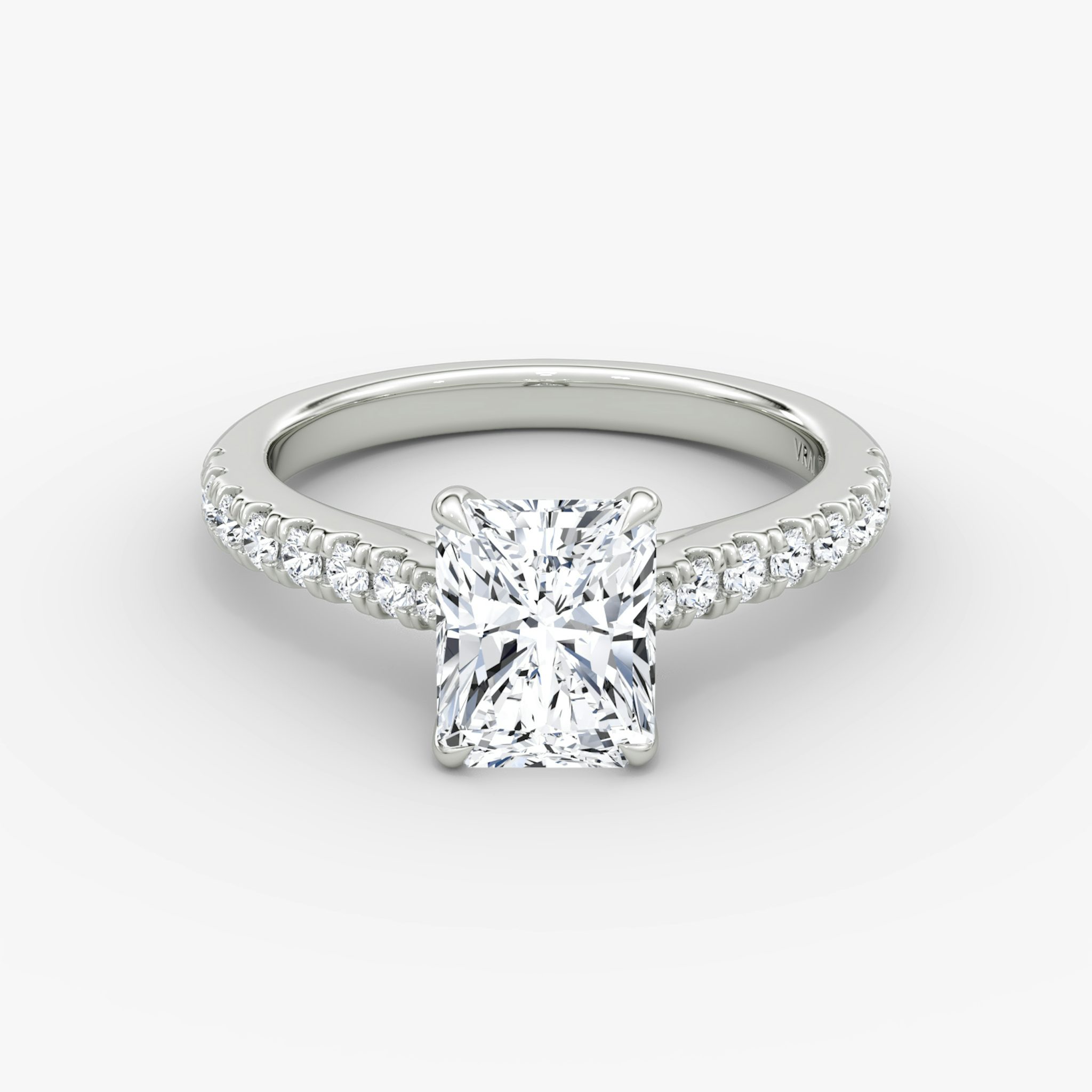 The Trellis Cathedral | Radiant | Platinum | bandAccent: Pavé | diamondOrientation: vertical | caratWeight: other