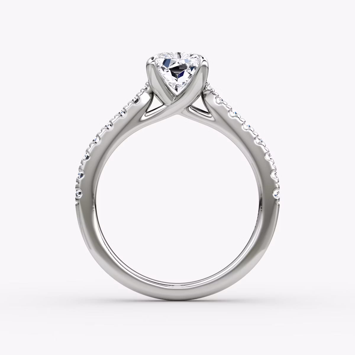 The Trellis Cathedral | Radiant | Platinum | bandAccent: Pavé | diamondOrientation: vertical | caratWeight: other