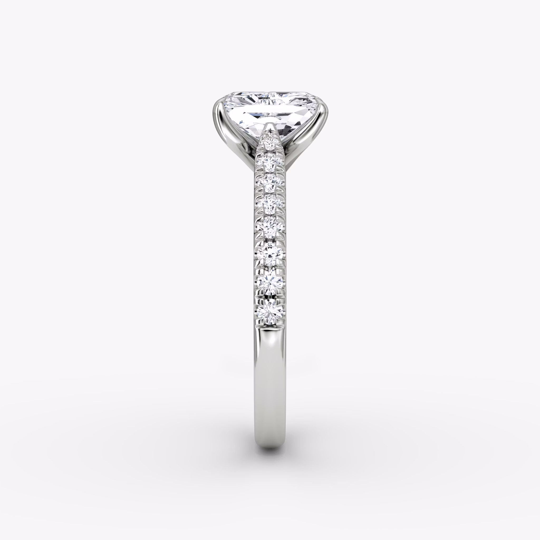 The Trellis Cathedral | Radiant | Platinum | bandAccent: Pavé | diamondOrientation: vertical | caratWeight: other