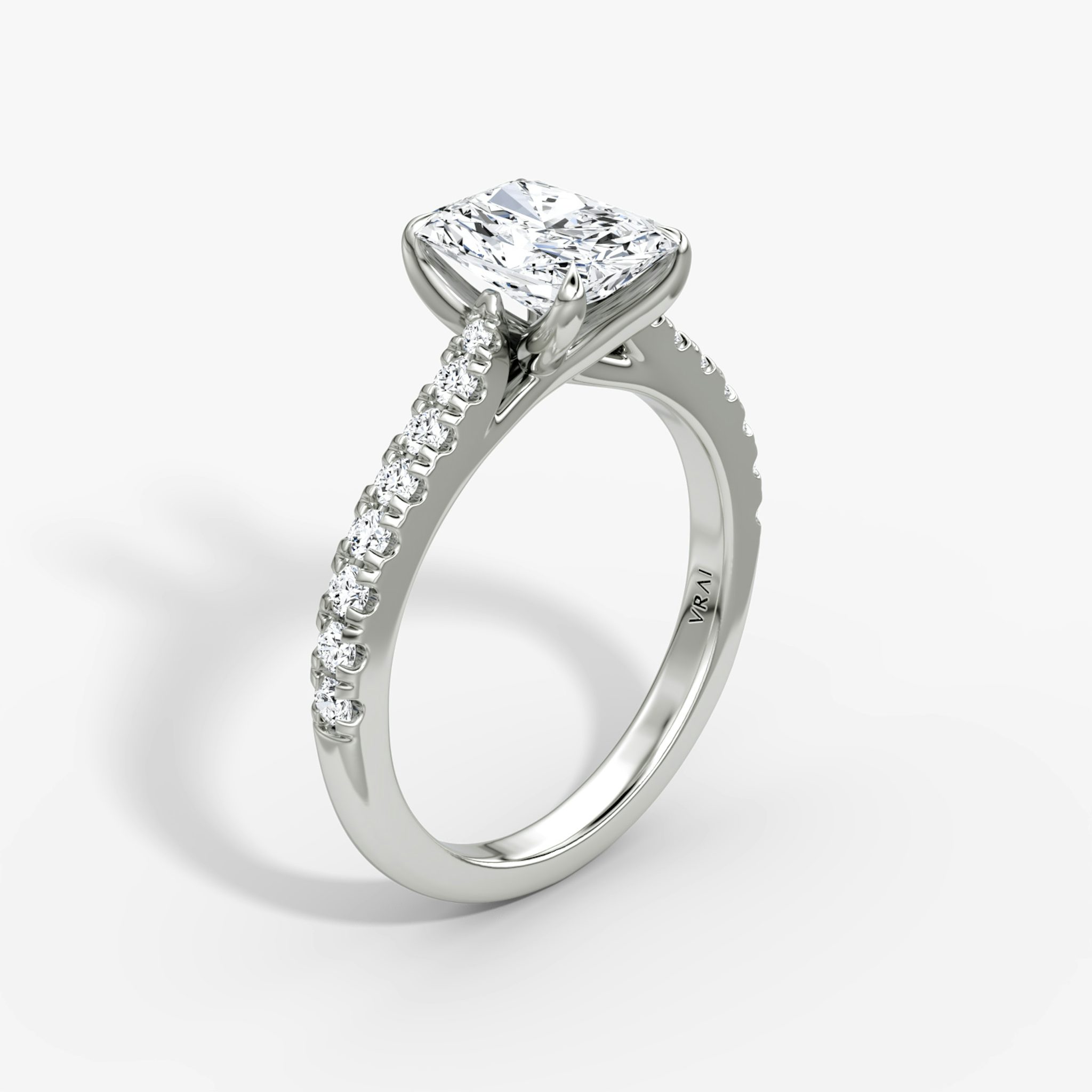 The Trellis Cathedral | Radiant | Platinum | bandAccent: Pavé | diamondOrientation: vertical | caratWeight: other