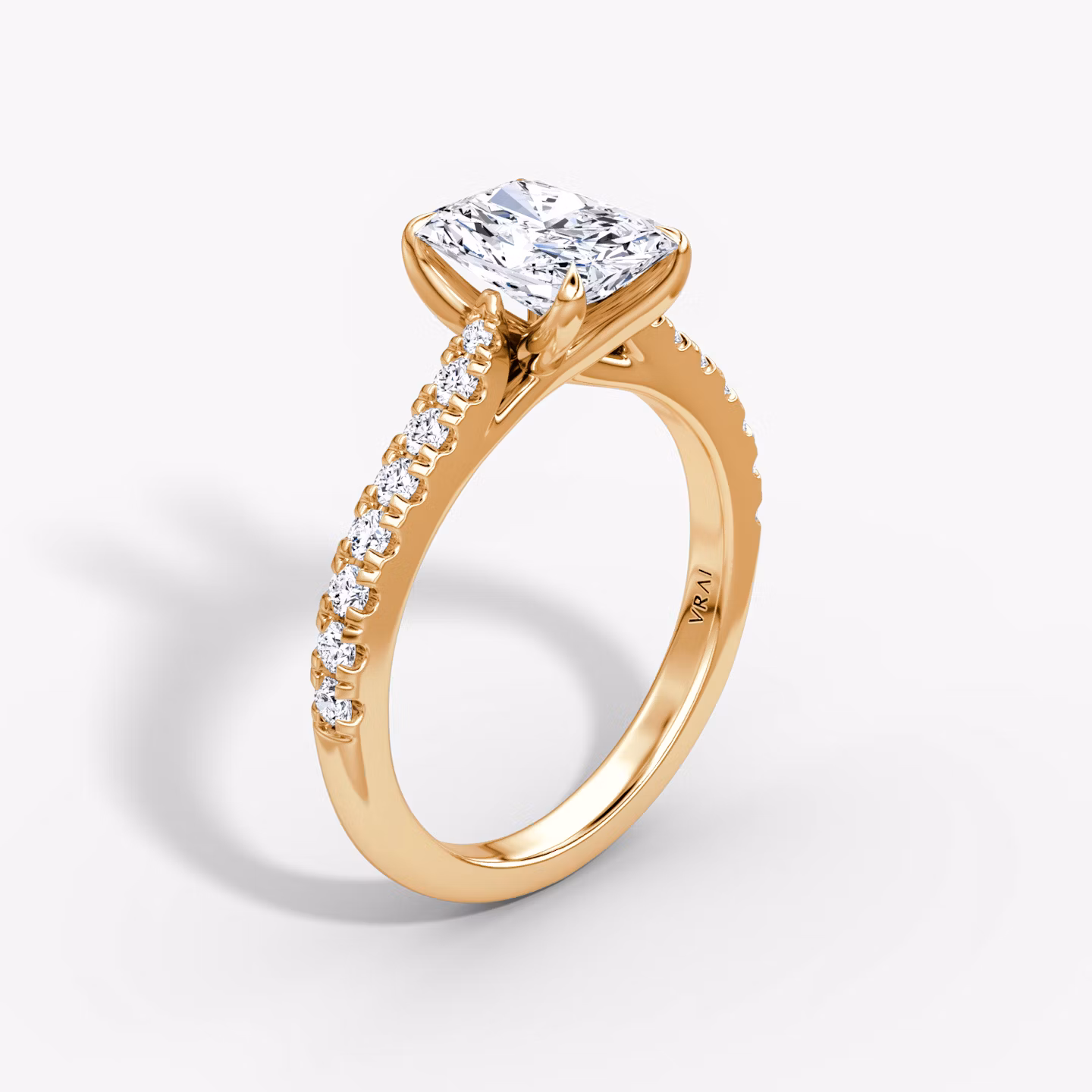 The Trellis Cathedral Radiant | Rose Gold