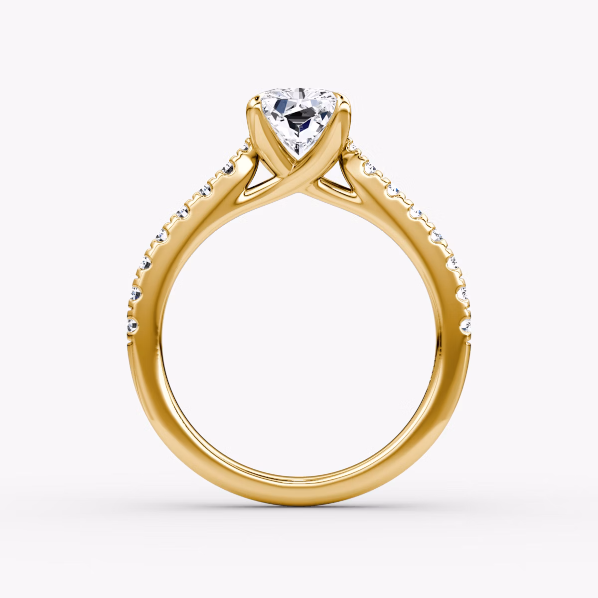 The Trellis Cathedral | Radiant | 18k | Yellow Gold | bandAccent: Pavé | diamondOrientation: vertical | caratWeight: other