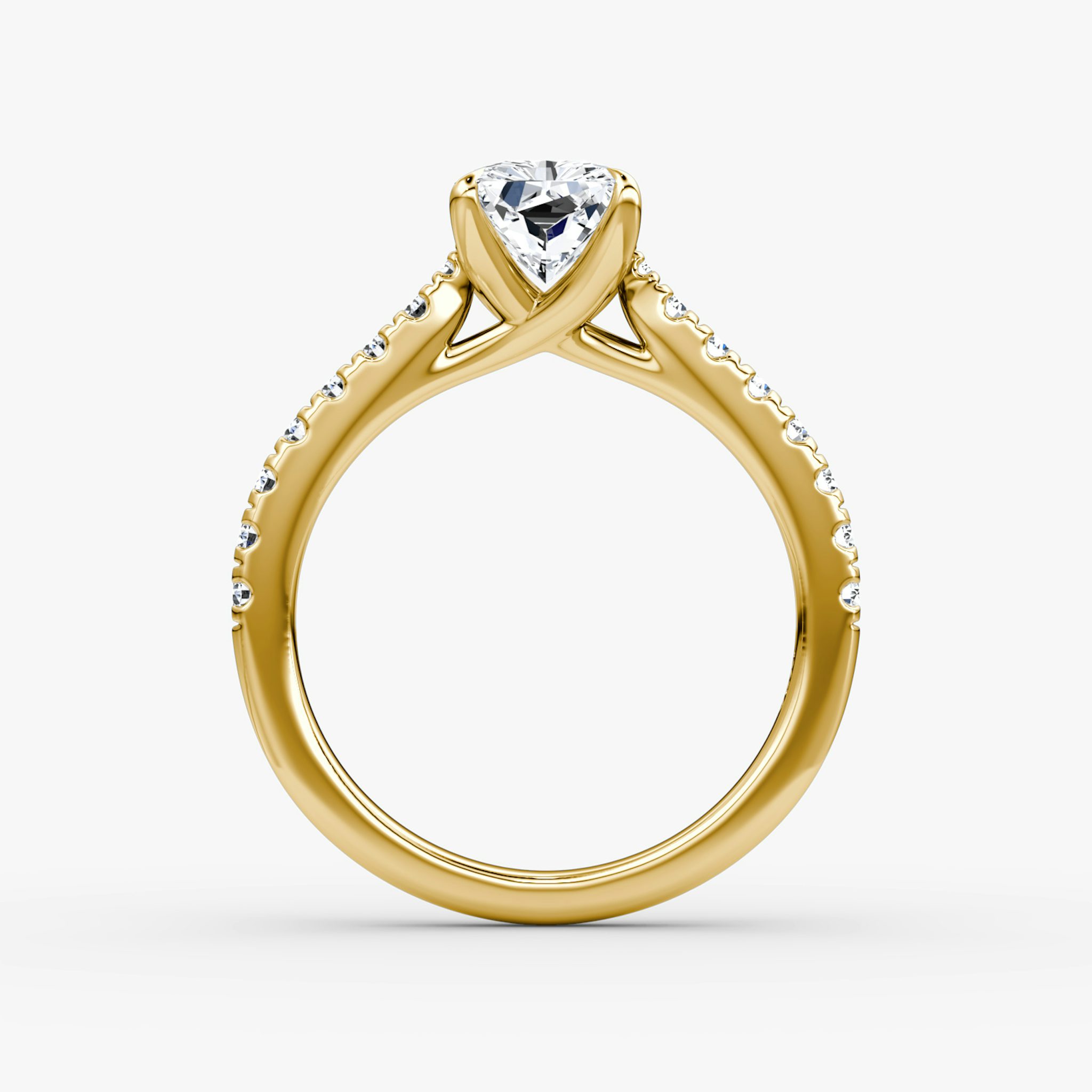 The Trellis Cathedral | Radiant | 18k | Yellow Gold | bandAccent: Pavé | diamondOrientation: vertical | caratWeight: other