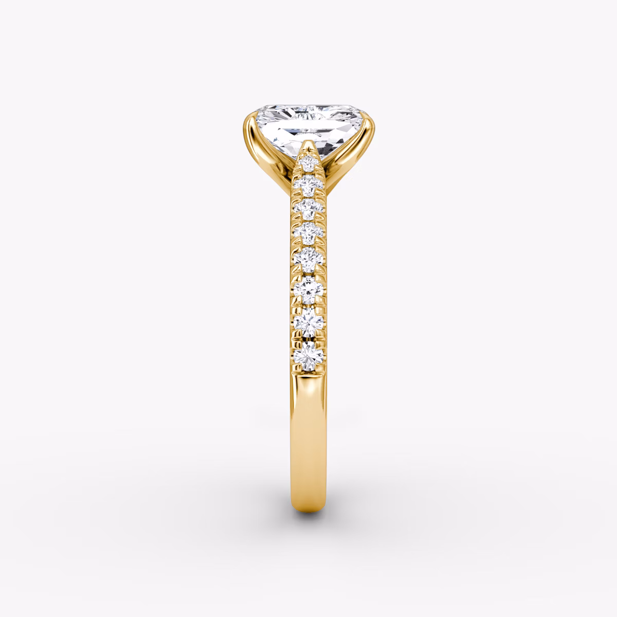 The Trellis Cathedral | Radiant | 18k | Yellow Gold | bandAccent: Pavé | diamondOrientation: vertical | caratWeight: other