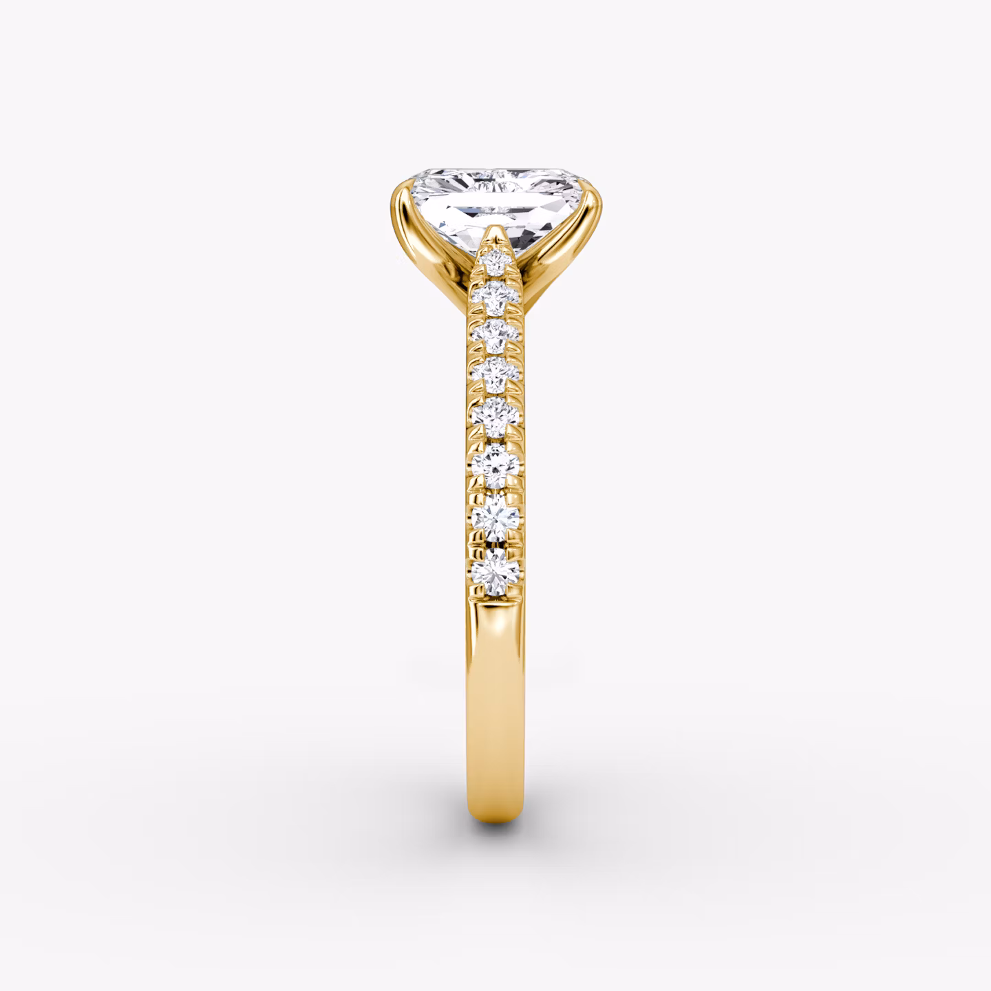 The Trellis Cathedral | Radiant | 18k | Yellow Gold | bandAccent: Pavé | diamondOrientation: vertical | caratWeight: other