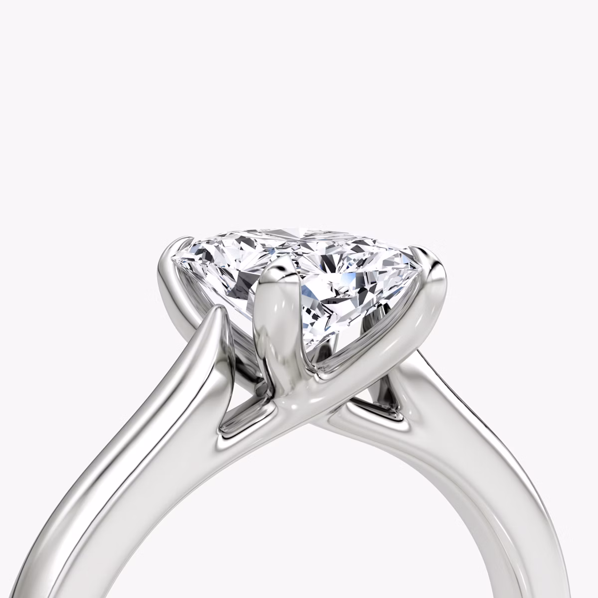 The Trellis Cathedral | Radiant | 18k | White Gold | bandAccent: Plain | diamondOrientation: vertical | caratWeight: other