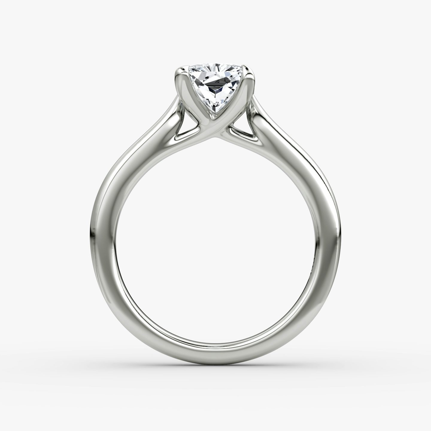 The Trellis Cathedral | Radiant | 18k | White Gold | bandAccent: Plain | diamondOrientation: vertical | caratWeight: other