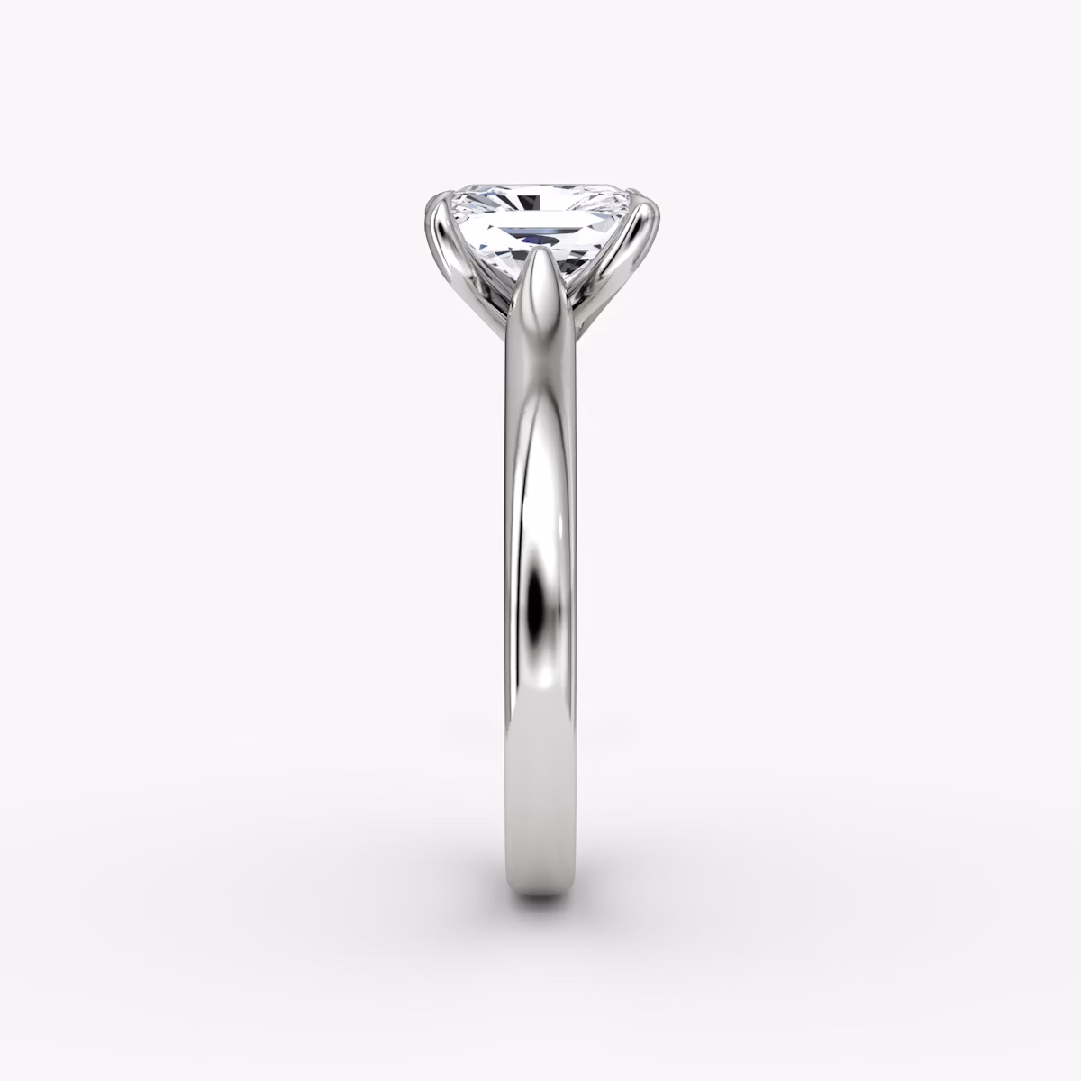 The Trellis Cathedral | Radiant | 18k | White Gold | bandAccent: Plain | diamondOrientation: vertical | caratWeight: other