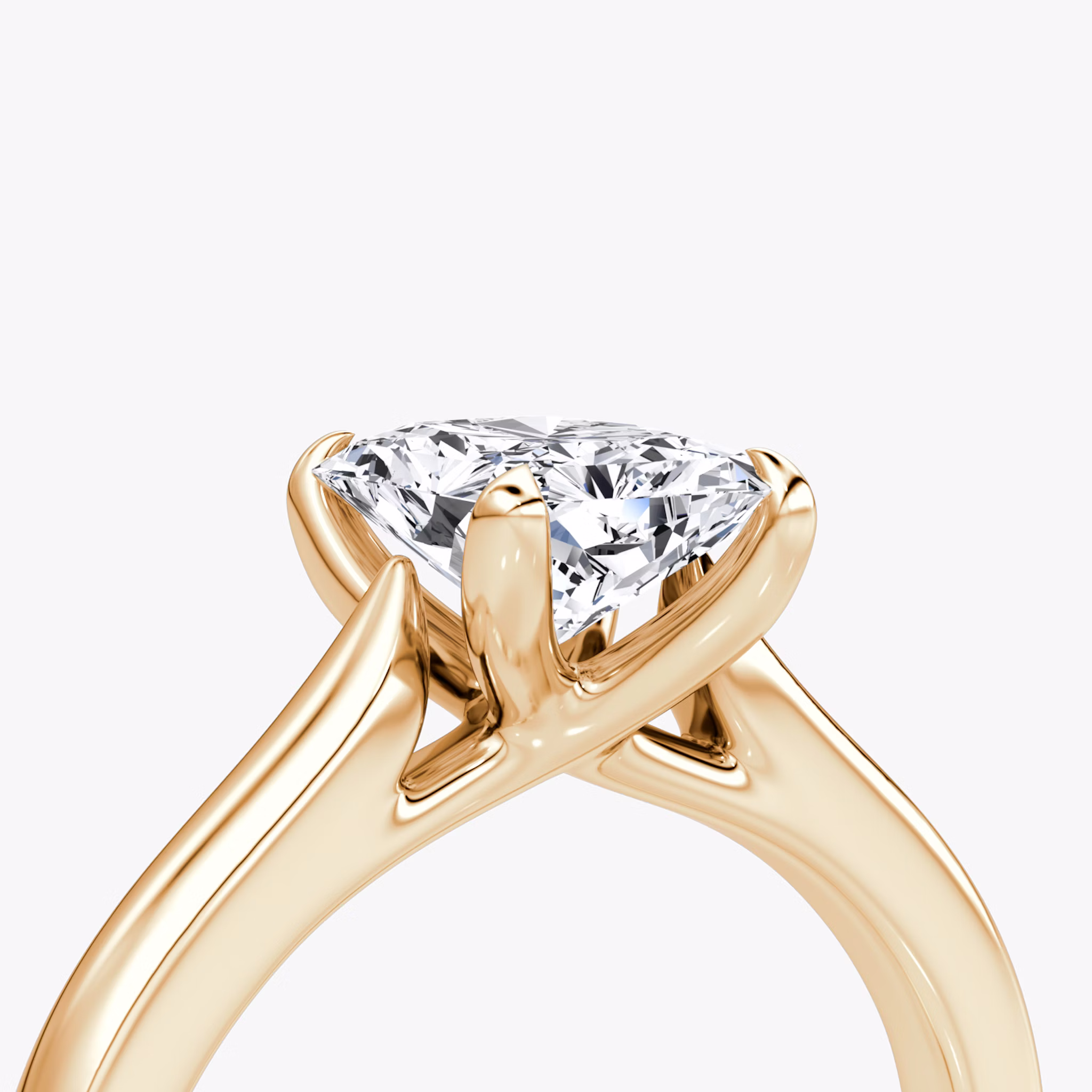 The Trellis Cathedral | Radiant | 14k | Rose Gold | bandAccent: Plain | diamondOrientation: vertical | caratWeight: other