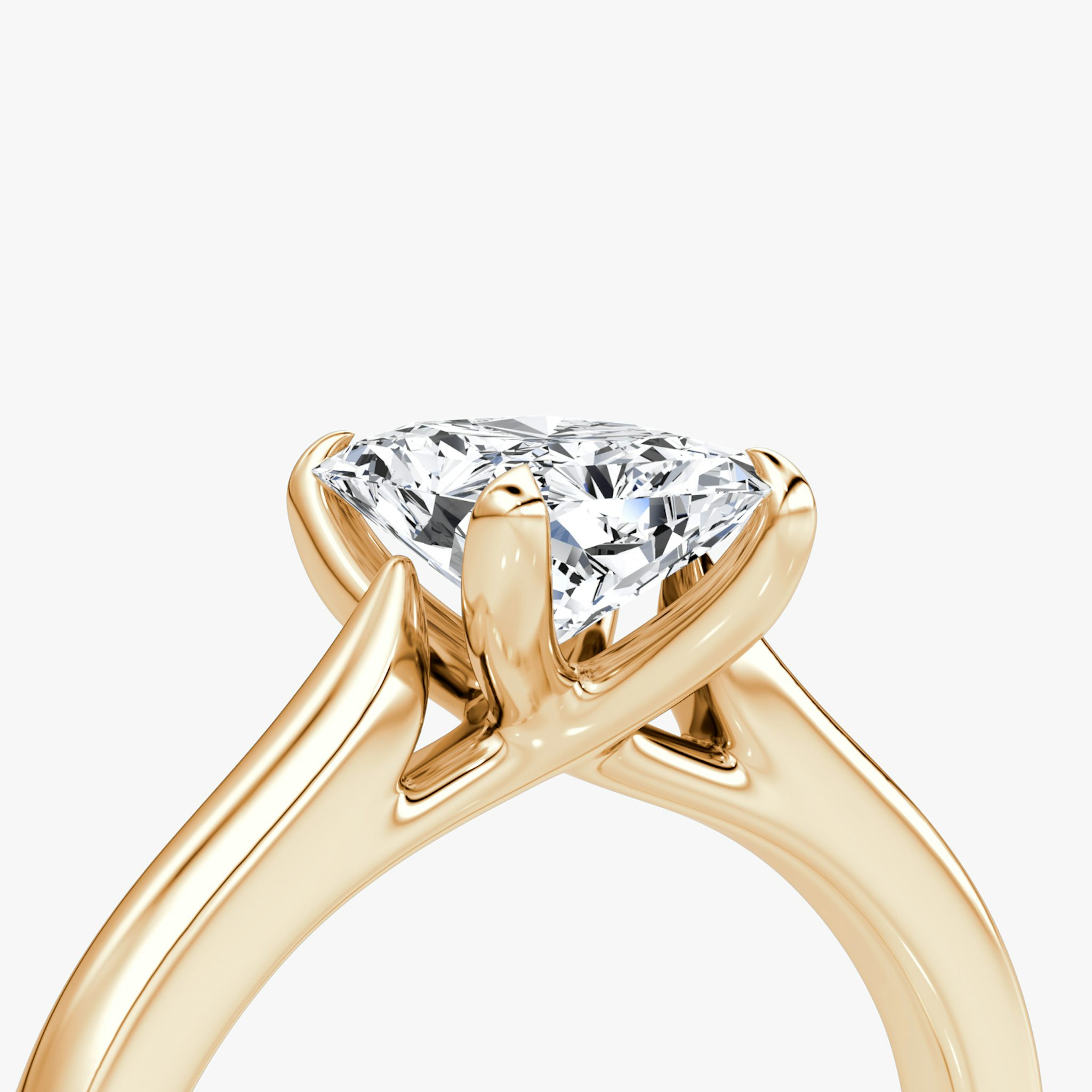 The Trellis Cathedral | Radiant | 14k | Rose Gold | bandAccent: Plain | diamondOrientation: vertical | caratWeight: other