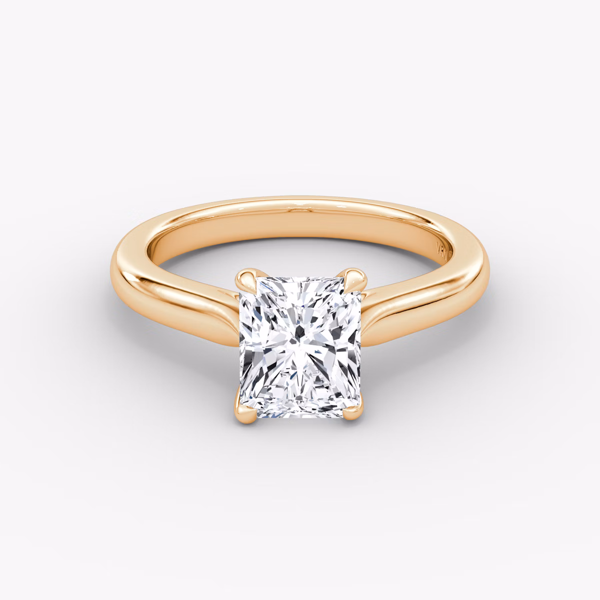 The Trellis Cathedral | Radiant | 14k | Rose Gold | bandAccent: Plain | diamondOrientation: vertical | caratWeight: other