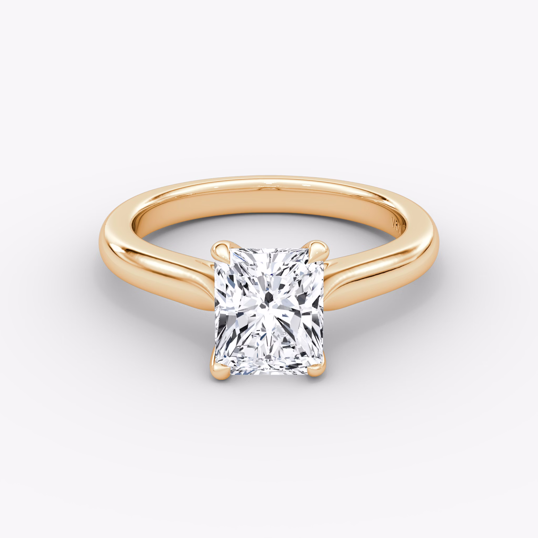 The Trellis Cathedral | Radiant | 14k | Rose Gold | bandAccent: Plain | diamondOrientation: vertical | caratWeight: other