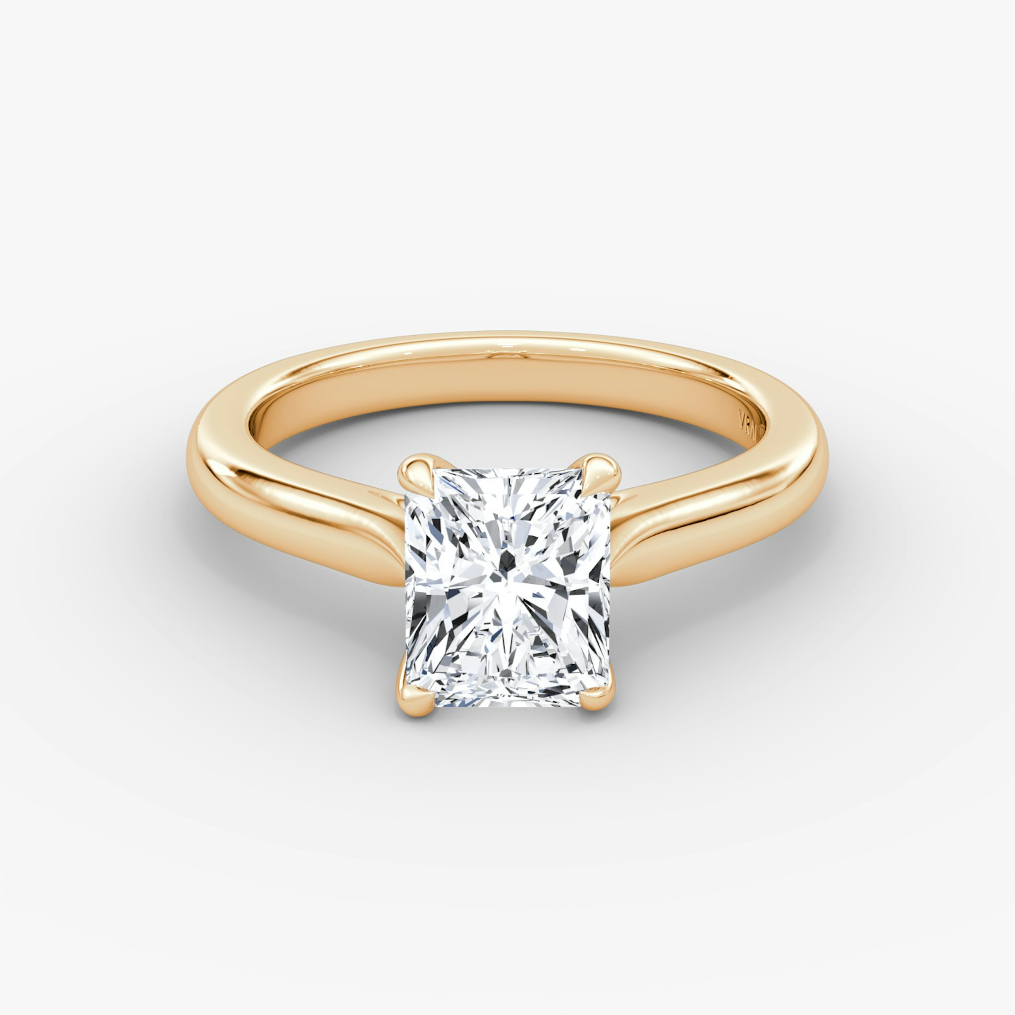 The Trellis Cathedral | Radiant | 14k | Rose Gold | bandAccent: Plain | diamondOrientation: vertical | caratWeight: other