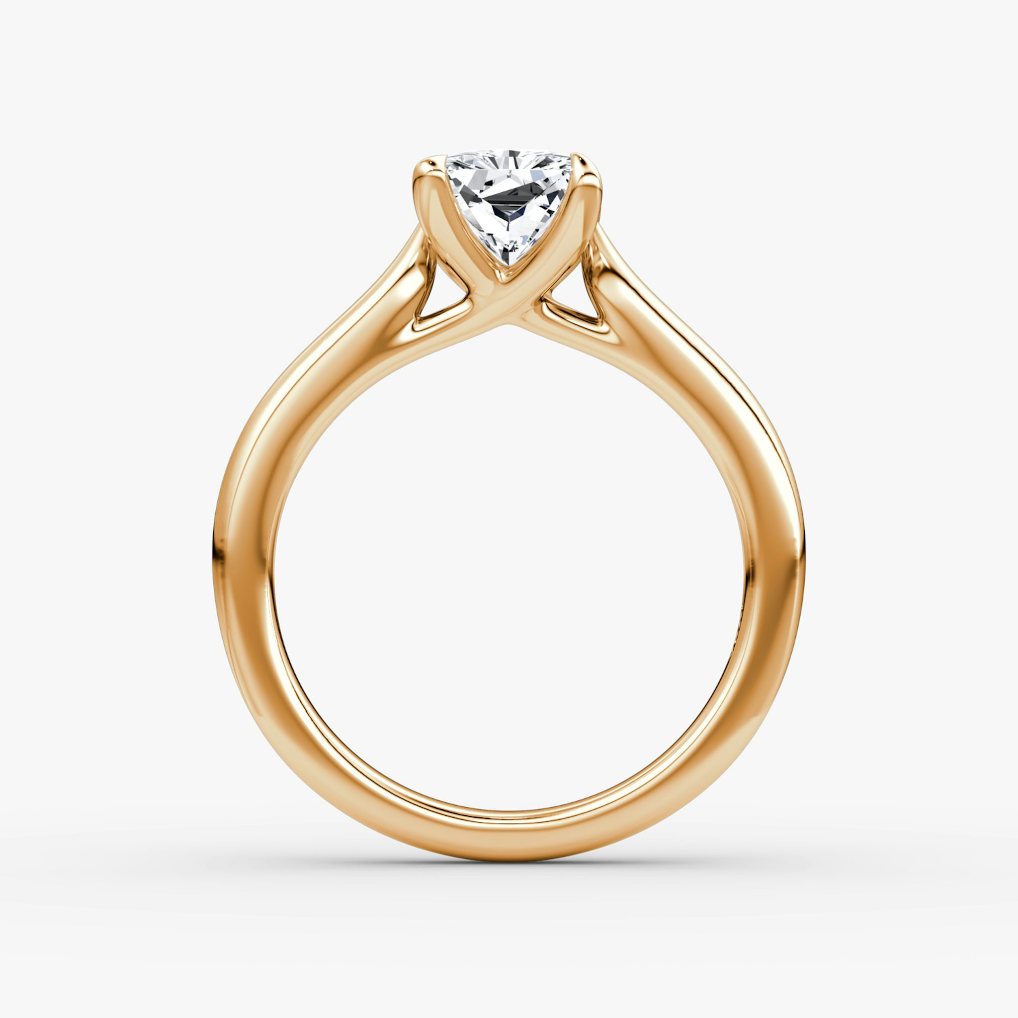 The Trellis Cathedral | Radiant | 14k | Rose Gold | bandAccent: Plain | diamondOrientation: vertical | caratWeight: other